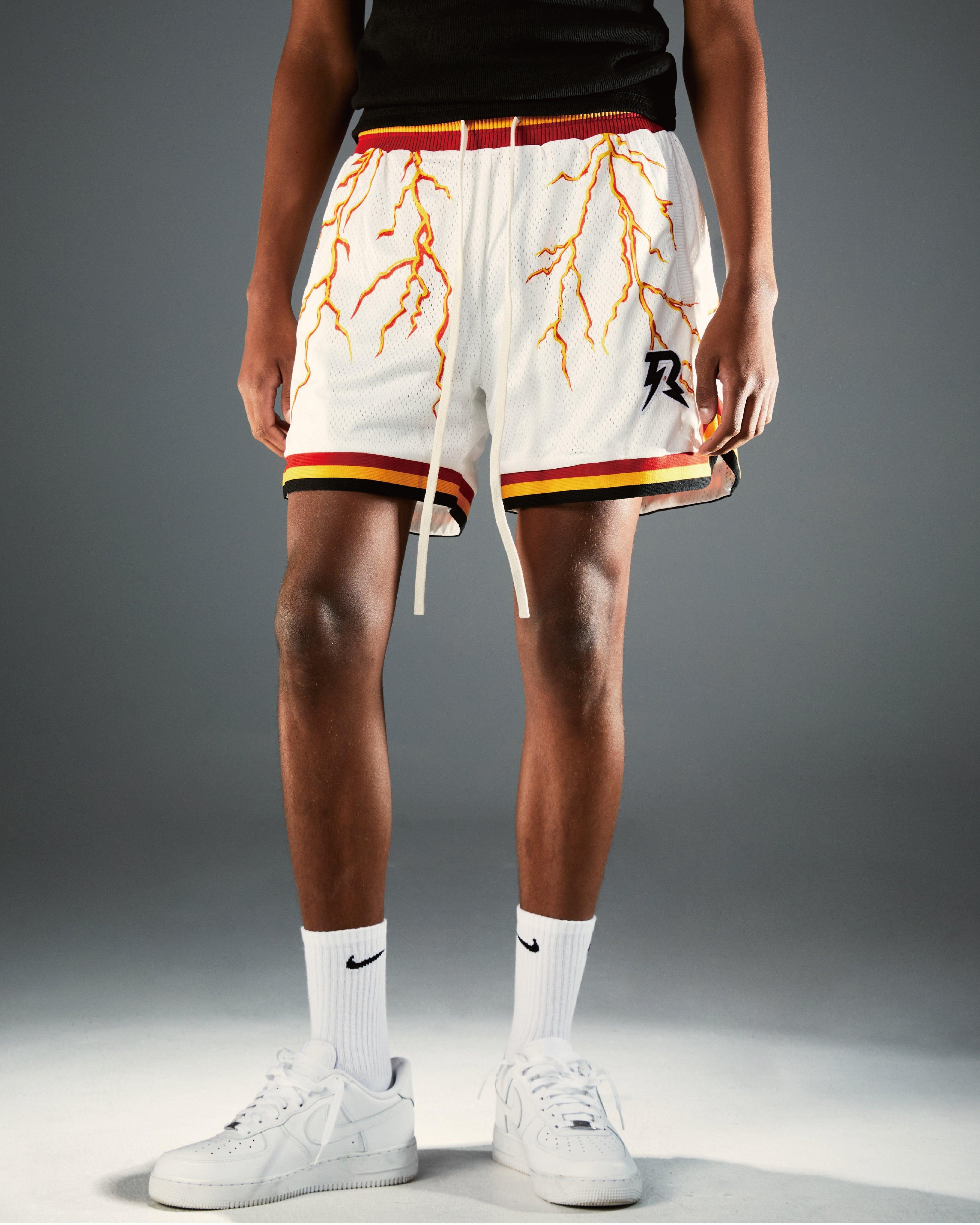 R LIGHTNING PRINTFUL MESH SHORTS - RESERFF R LIGHTNING PRINTFUL MESH SHORTS