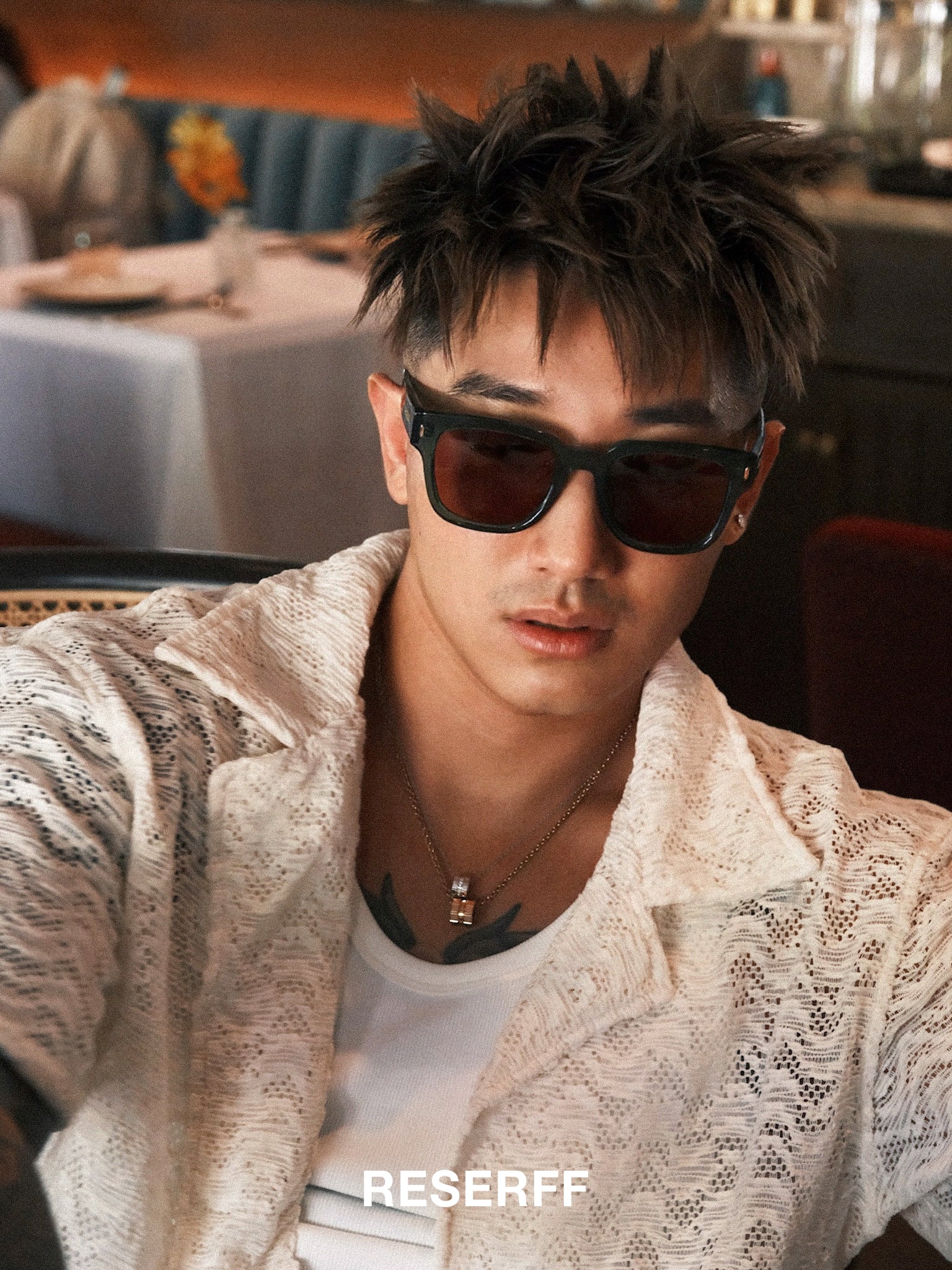 S001 OUTLINE JELLY LOGO SQUARE ANTI-BLUE LIGHT SUNGLASSES