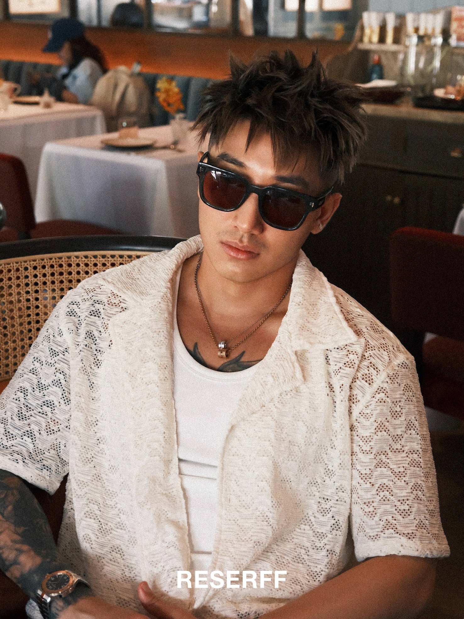 S001 OUTLINE JELLY LOGO SQUARE ANTI-BLUE LIGHT SUNGLASSES