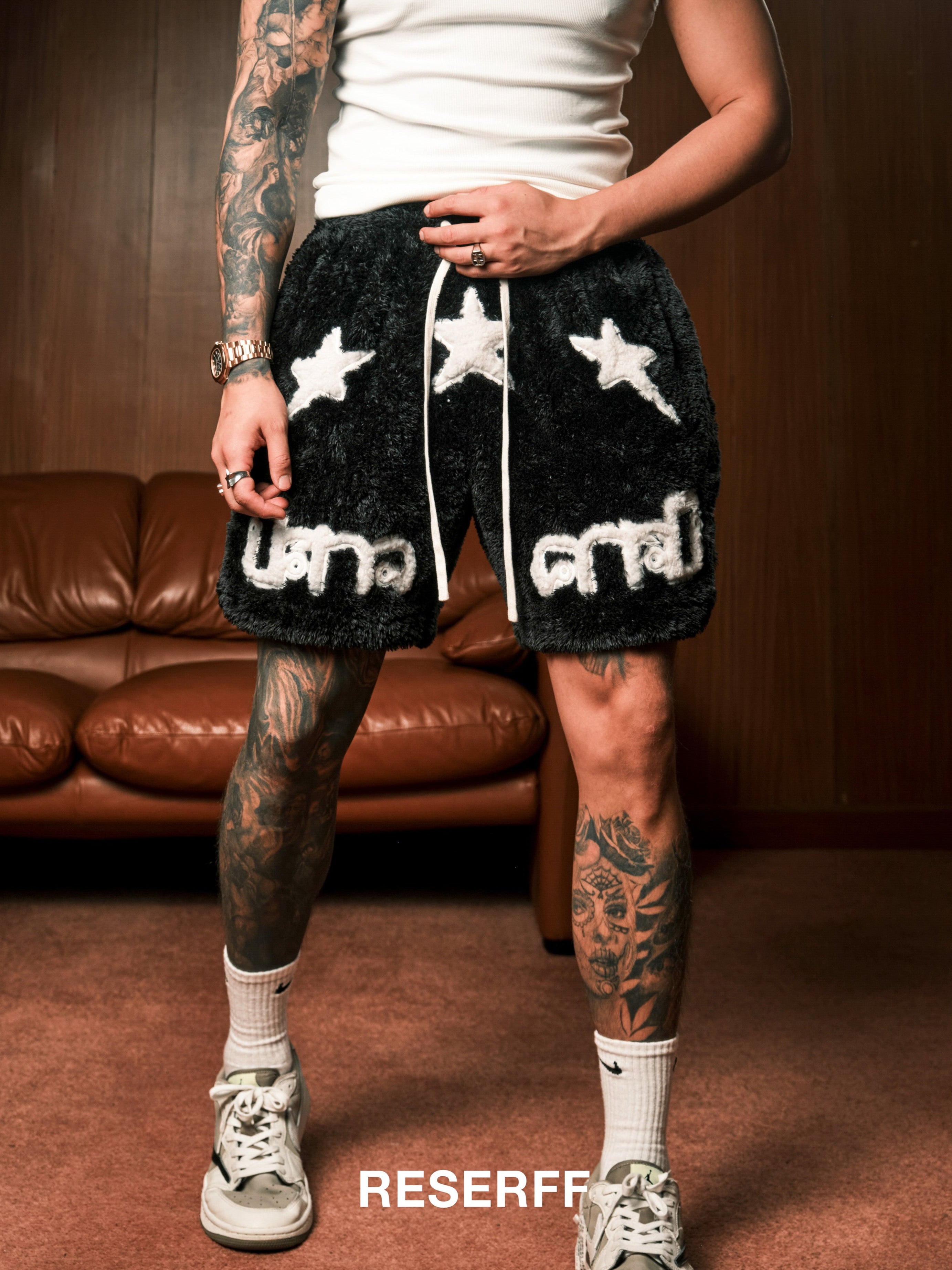 LIMITED EDITION TRAVIS SCOTT MIDDLE EAST CONCERT PLUSH EMBROIDERED BOXING SHORTS