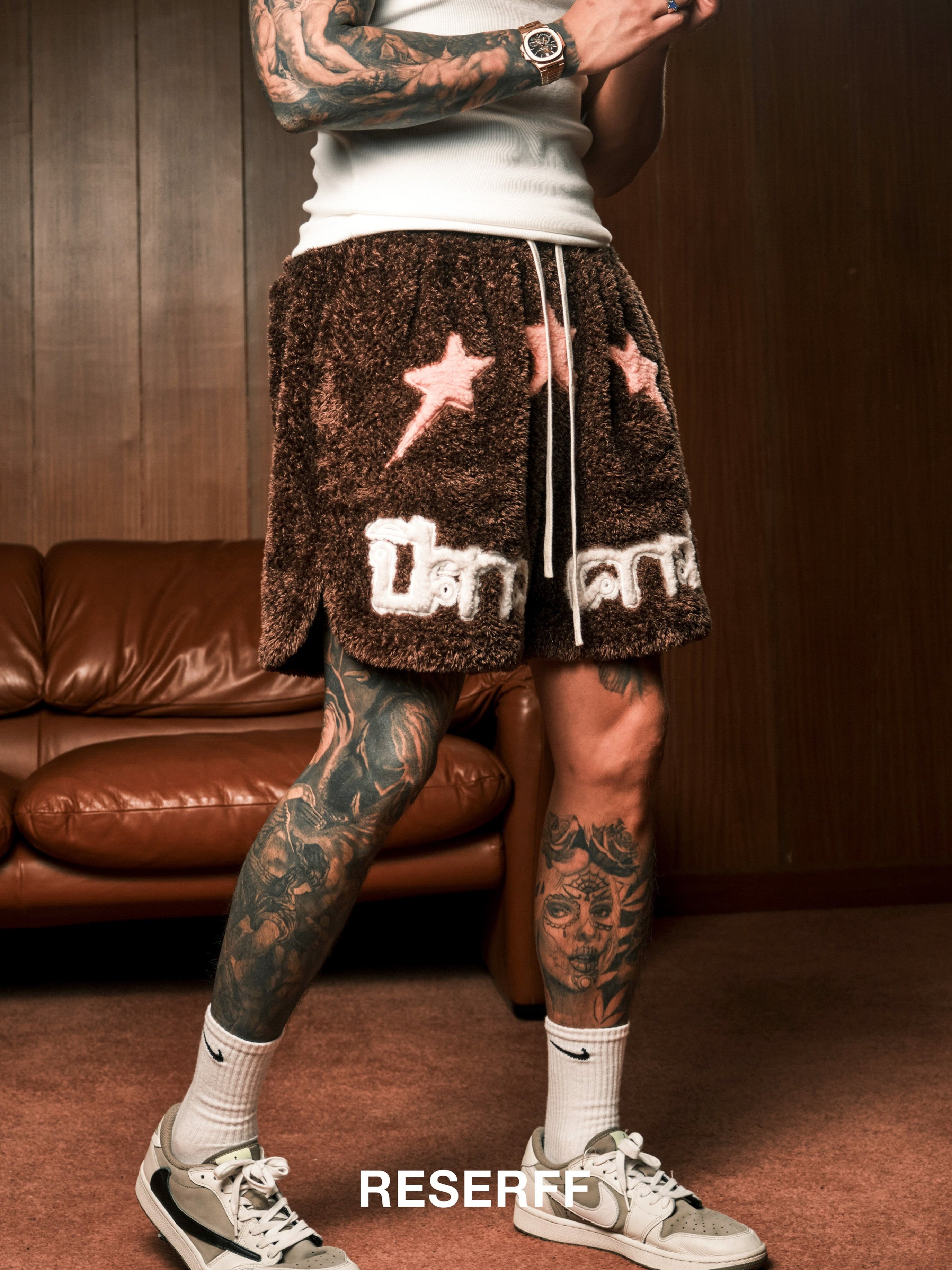 LIMITED EDITION TRAVIS SCOTT MIDDLE EAST CONCERT PLUSH EMBROIDERED BOXING SHORTS