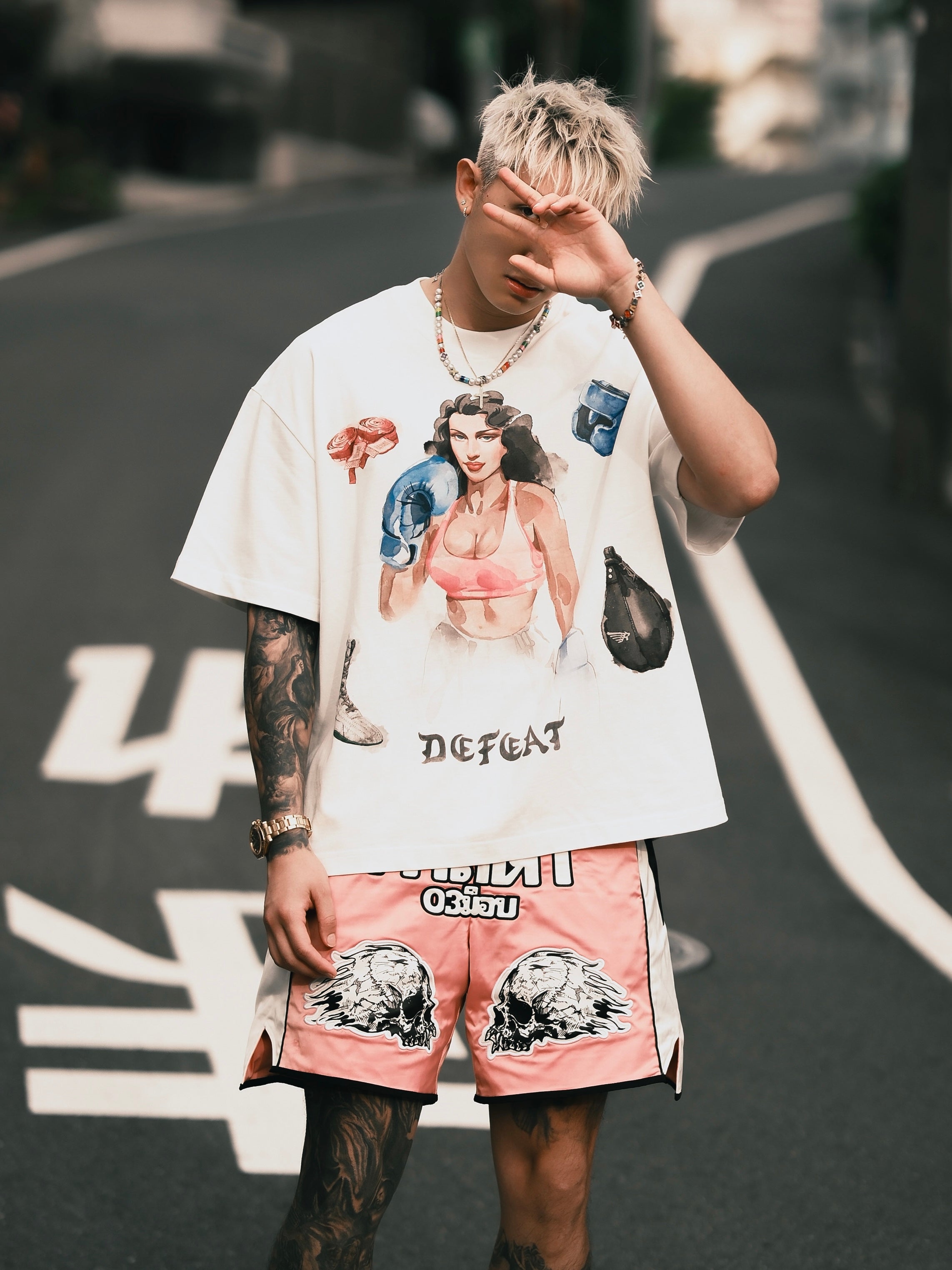 HELL BOXER FROM HELL SHORTS RED