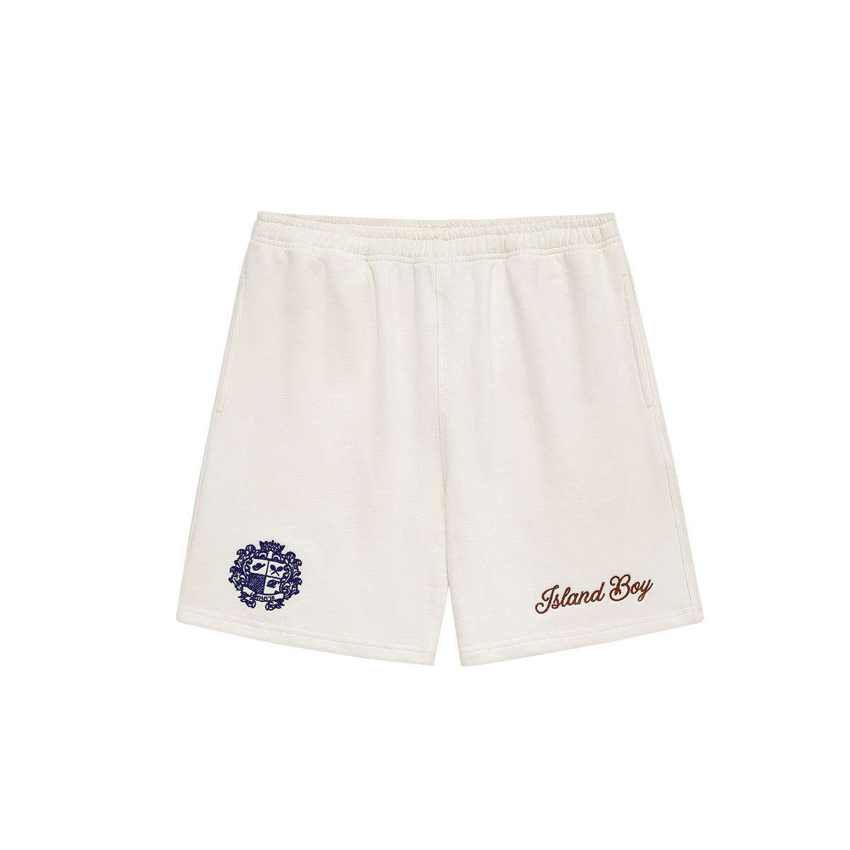 RESERFF Club Badge Island Club Graphic Shorts, Women High‑Rise Badge Print Casual Summer Shorts