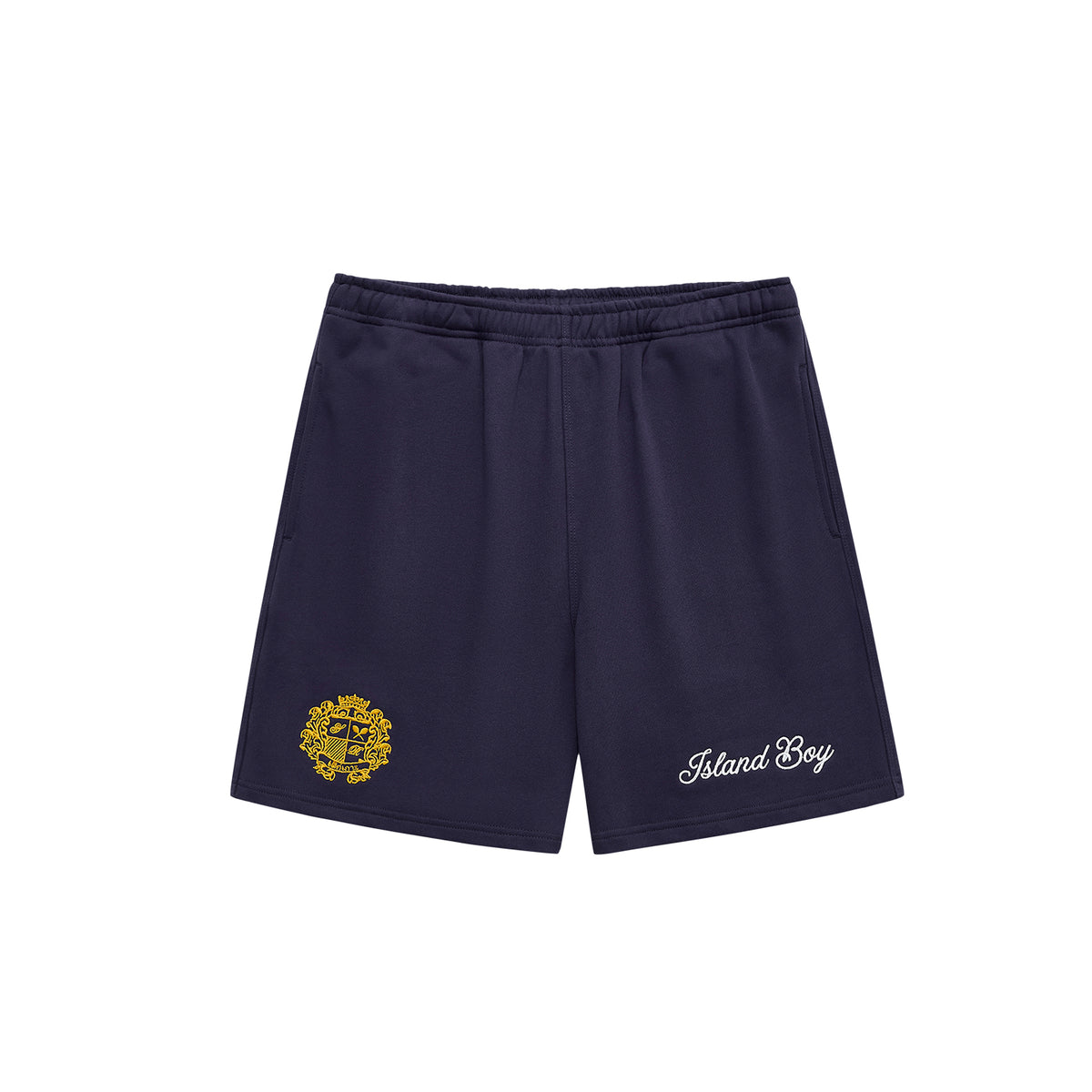 RESERFF Club Badge Island Club Graphic Shorts, Women High‑Rise Badge Print Casual Summer Shorts