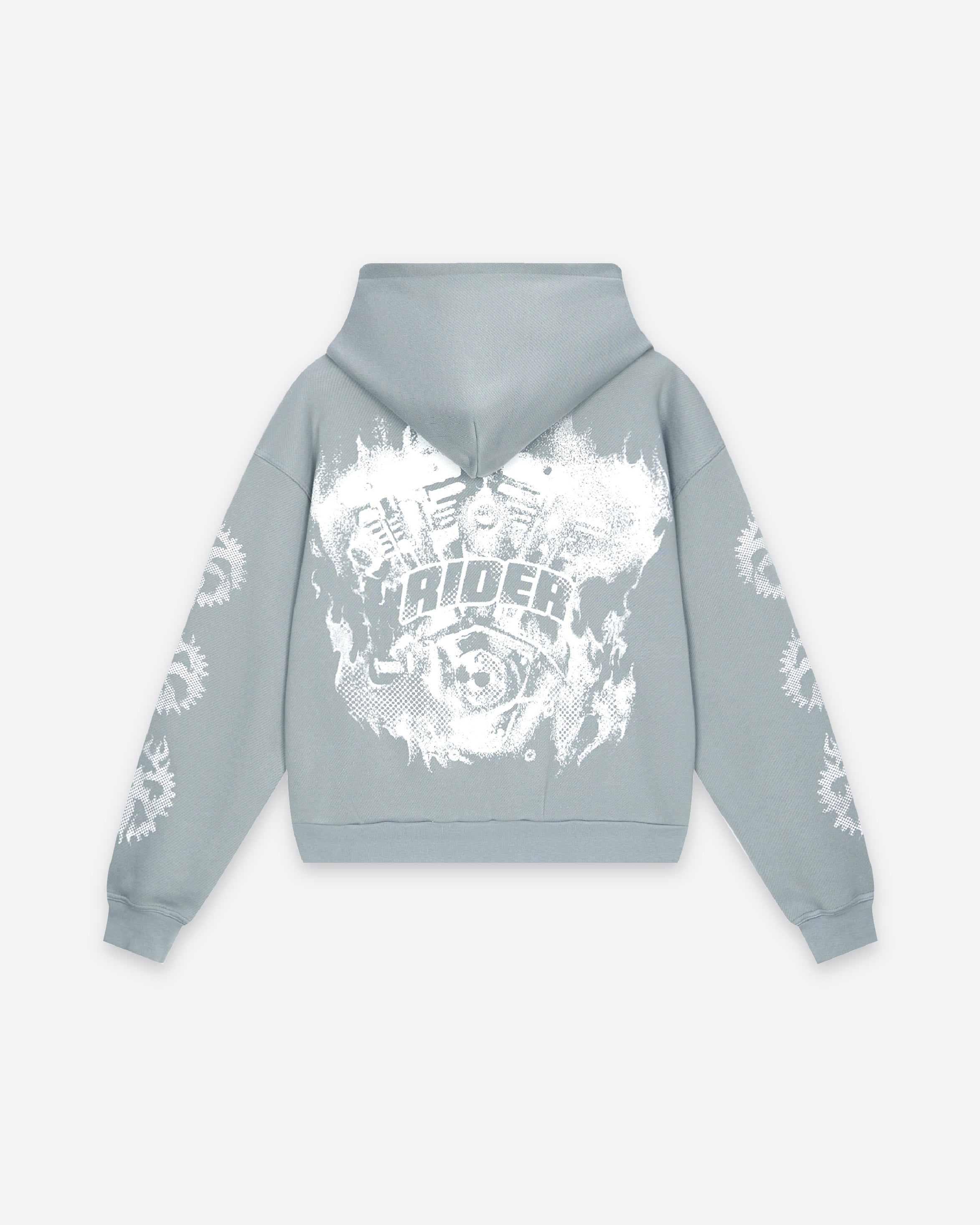 NIGHTFOG ENGINE 485G HEAVY WASHED VELVET ZIPPER HOODED SWEATSHIRT