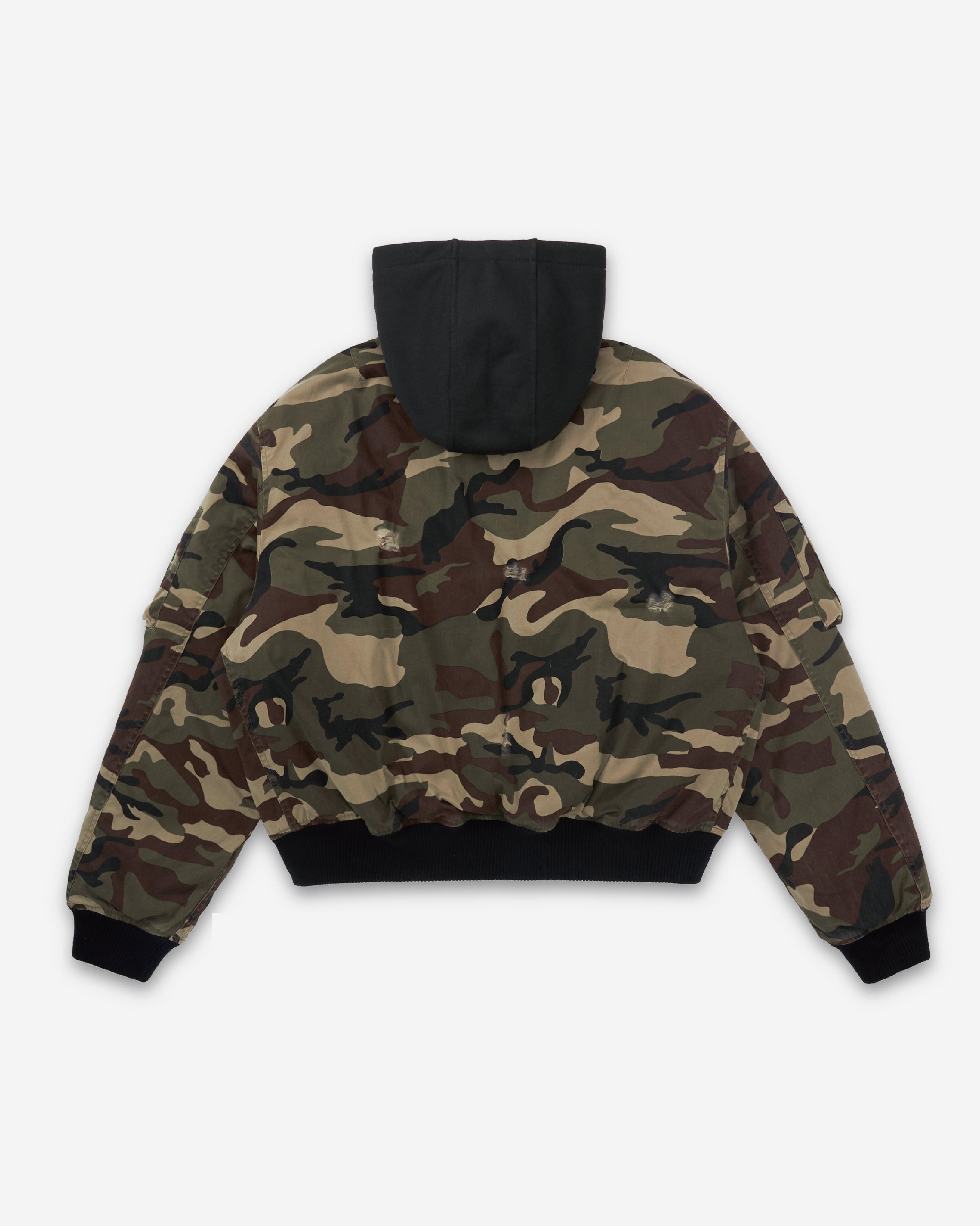 HOODED CAMOUFLAGE COTTON JACKET CAMOUFLAGE GREEN - RESERFF   HOODED CAMOUFLAGE COTTON JACKET CAMOUFLAGE GREEN 