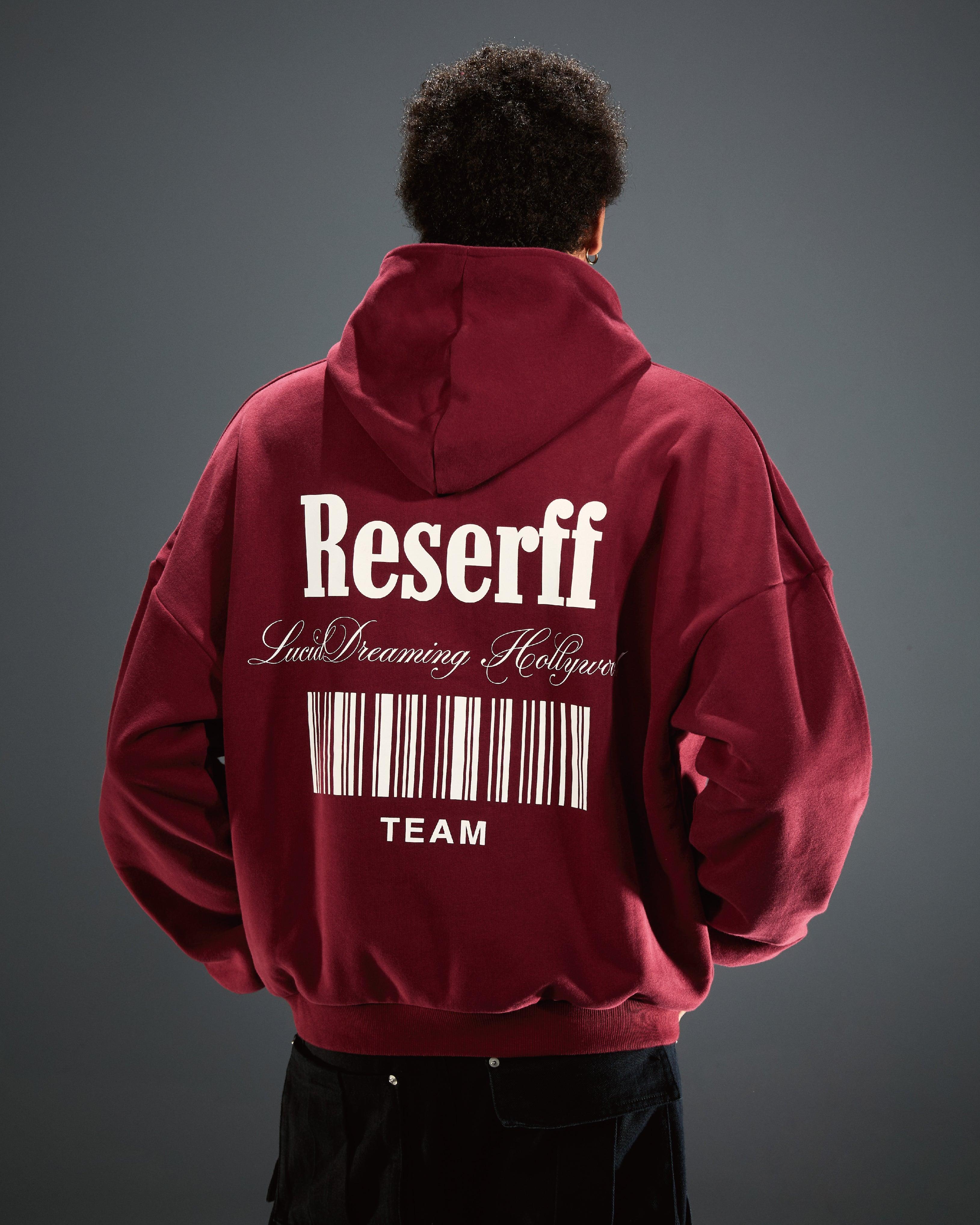 BARCODE PRINTING RELAXED HEAVYWEIGHT 450G HOODIE OATMEAL ASH - RESERFF   Barcode Printing Relaxed Heavyweight 450g Hoodie Oatmeal Ash 