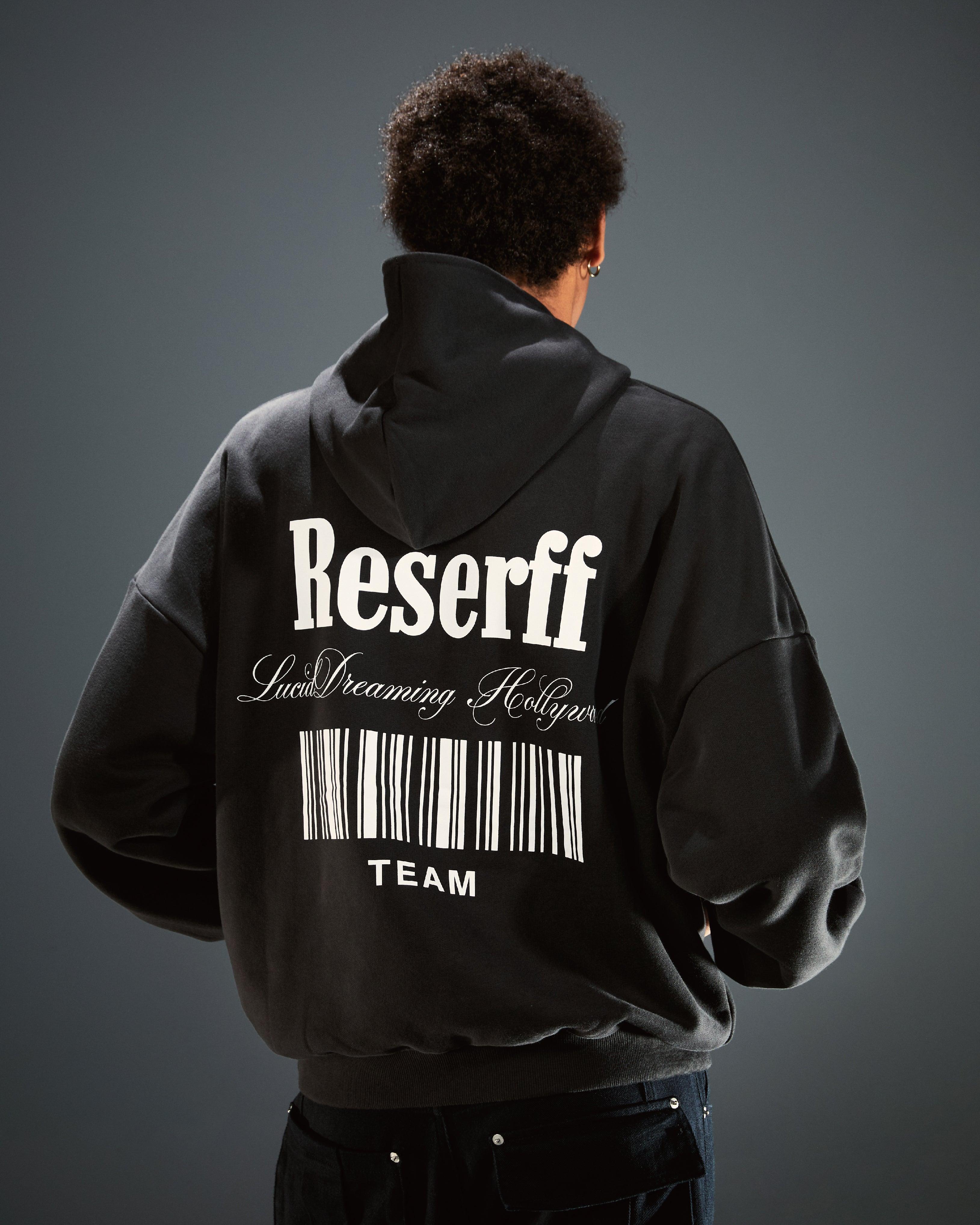 BARCODE PRINTING RELAXED HEAVYWEIGHT 450G HOODIE OATMEAL ASH - RESERFF   Barcode Printing Relaxed Heavyweight 450g Hoodie Oatmeal Ash 