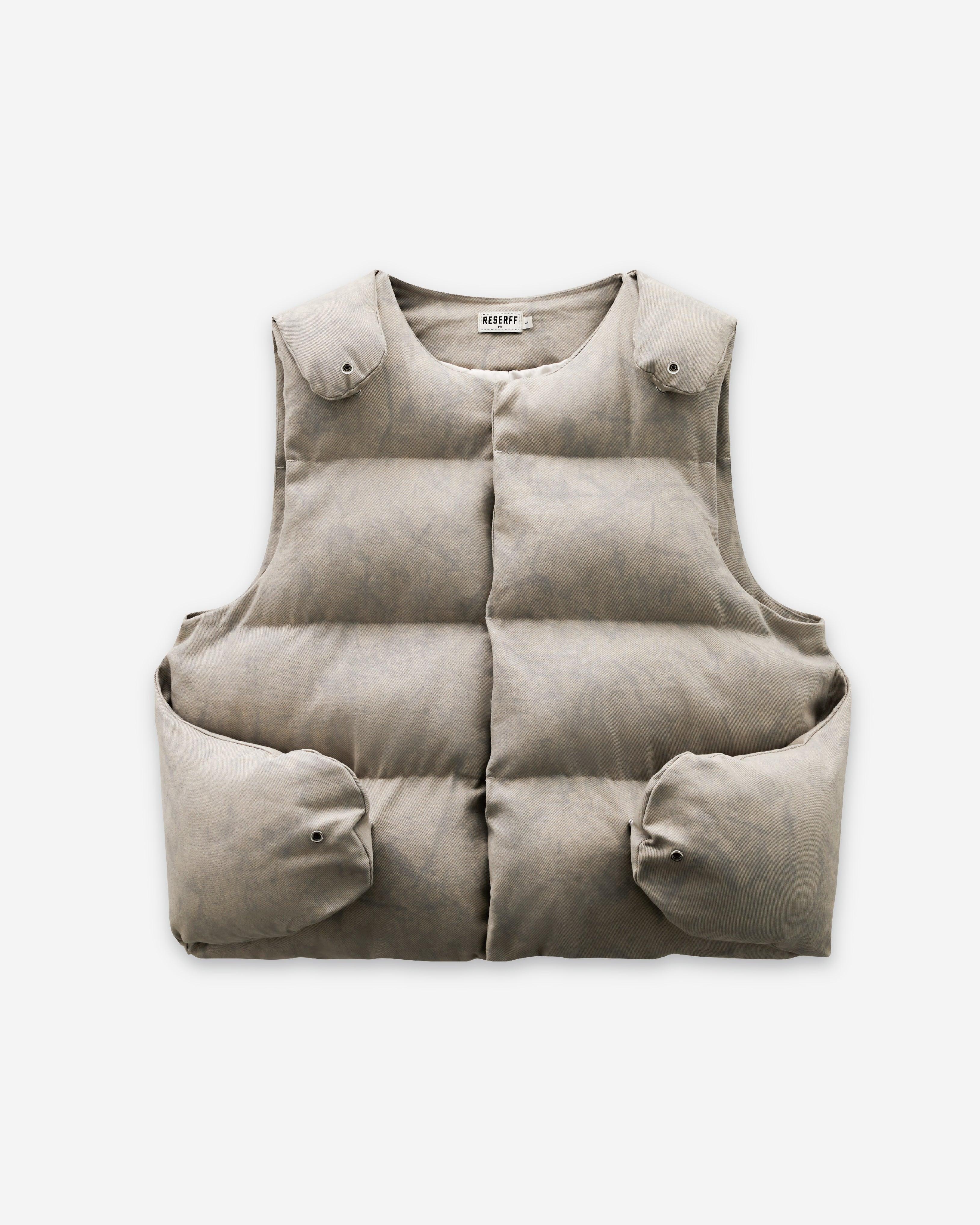 WINGS 3M THINSULATE COTTON-FILLED WING VEST RICE WHITE GRAY - RESERFF   Wings 3m Thinsulate Cotton-Filled Wing Vest Rice white gray 