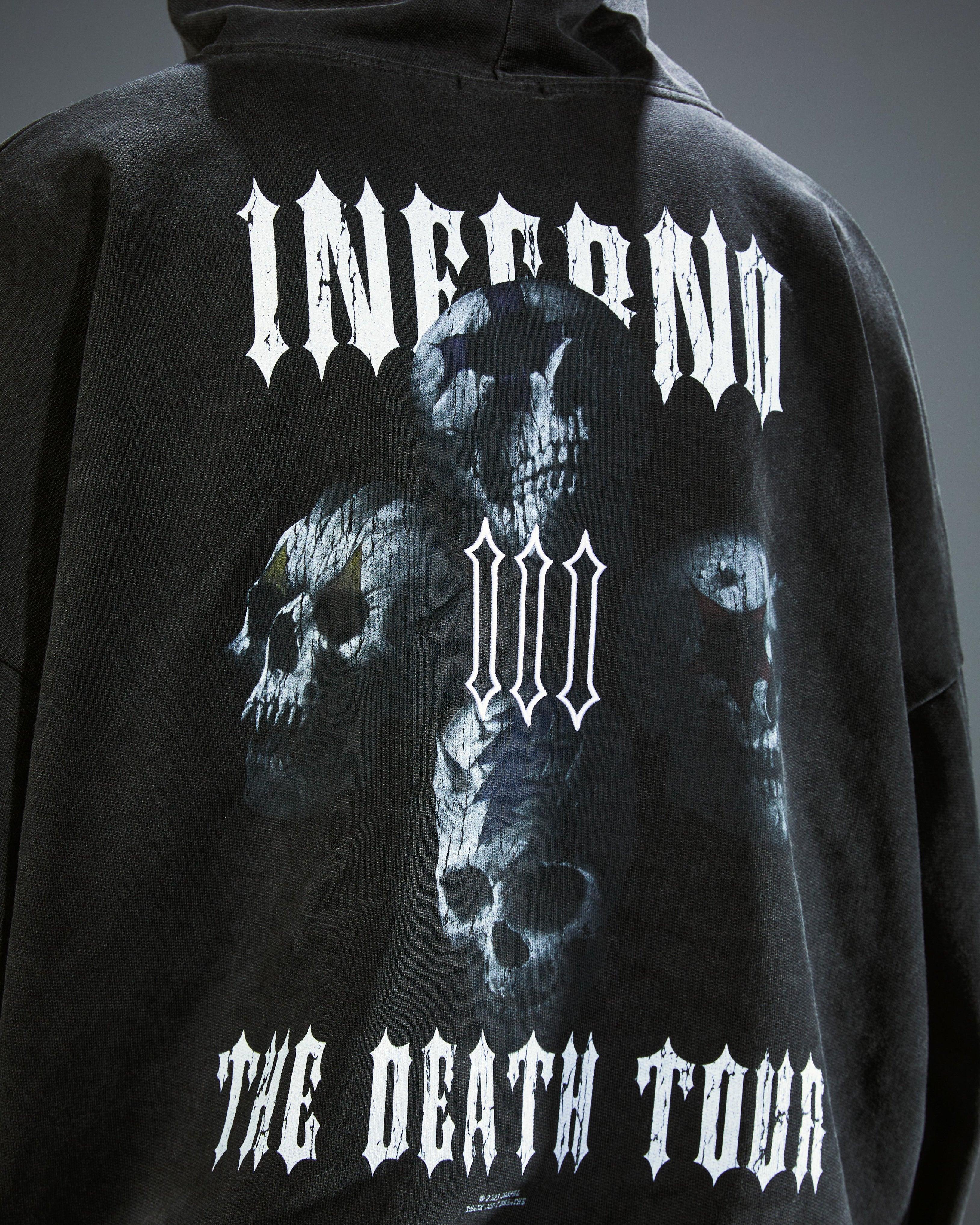 THE DEATH TOURS REBRON SERIES ZIP HOODIE - RESERFF   The Death Tours Rebron Series Zip Hoodie｜Vintage gray 