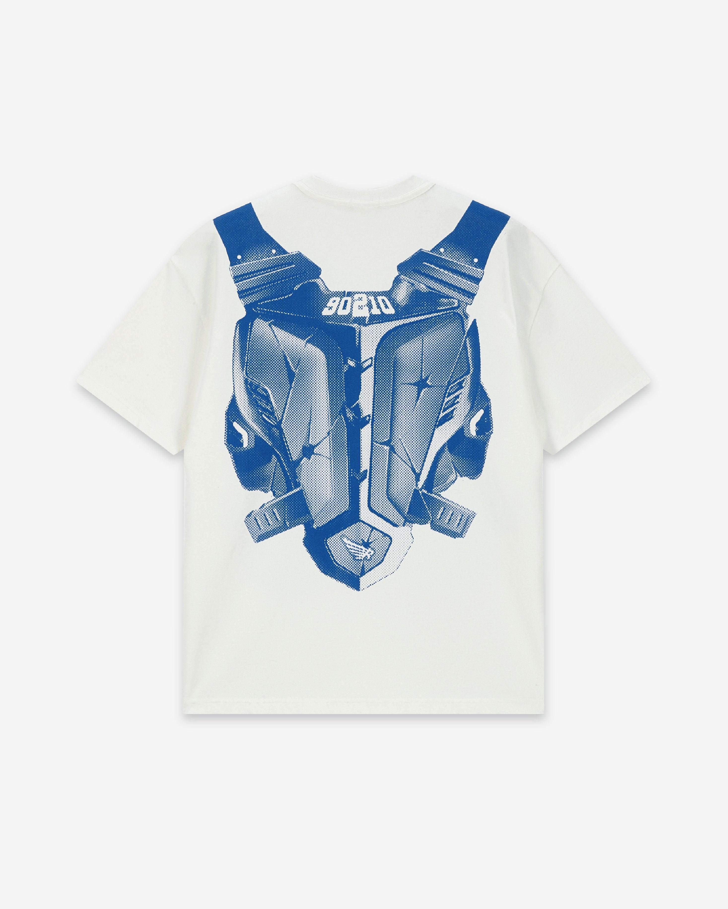 PIXEL BULLET HOLE MECHA PRINTING TEE BLUE - RESERFF   Pixel Bullet Hole Mecha Printing Tee Blue 