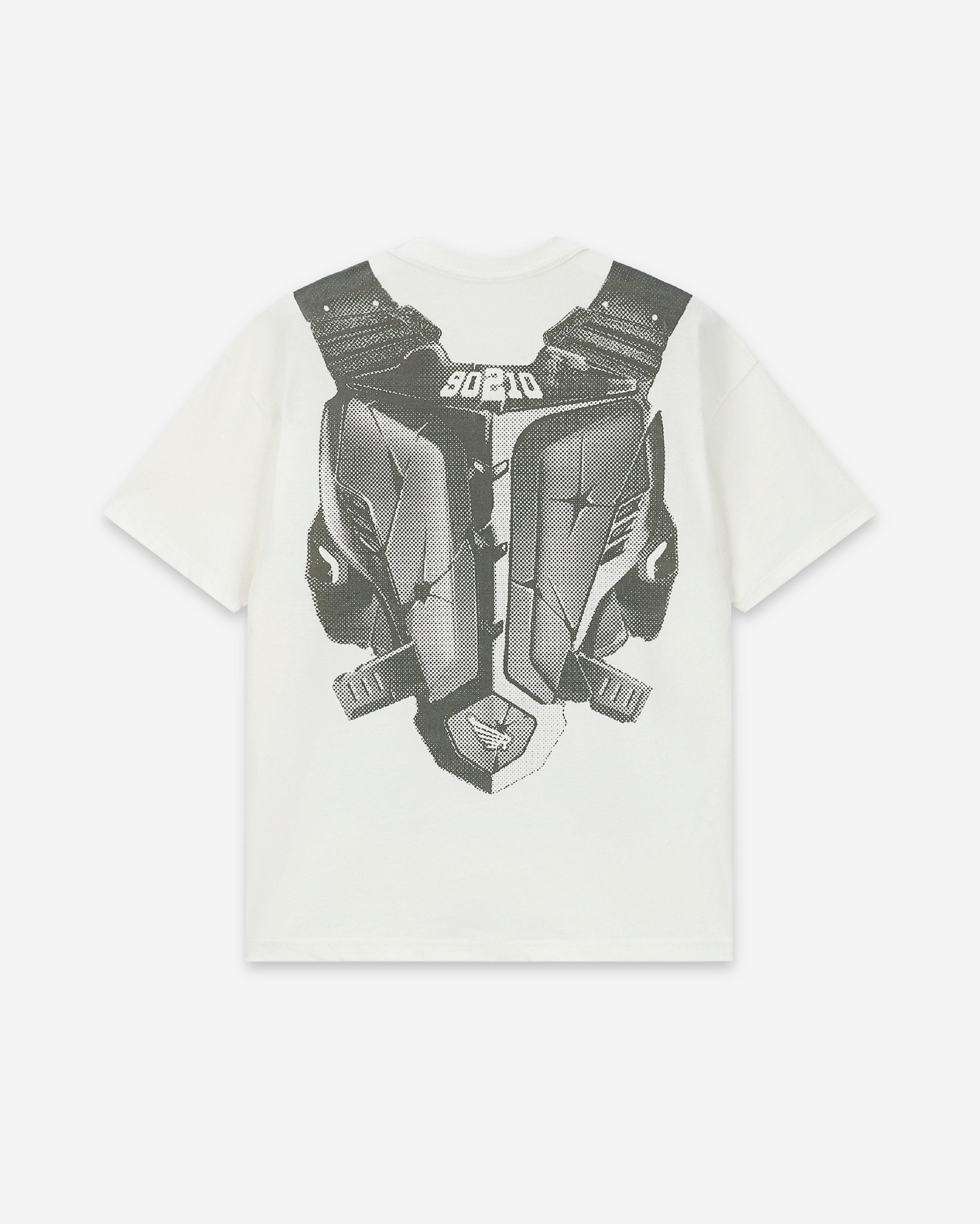 PIXEL BULLET HOLE MECHA PRINTING TEE GREY - RESERFF   Pixel Bullet Hole Mecha Printing Tee Grey 