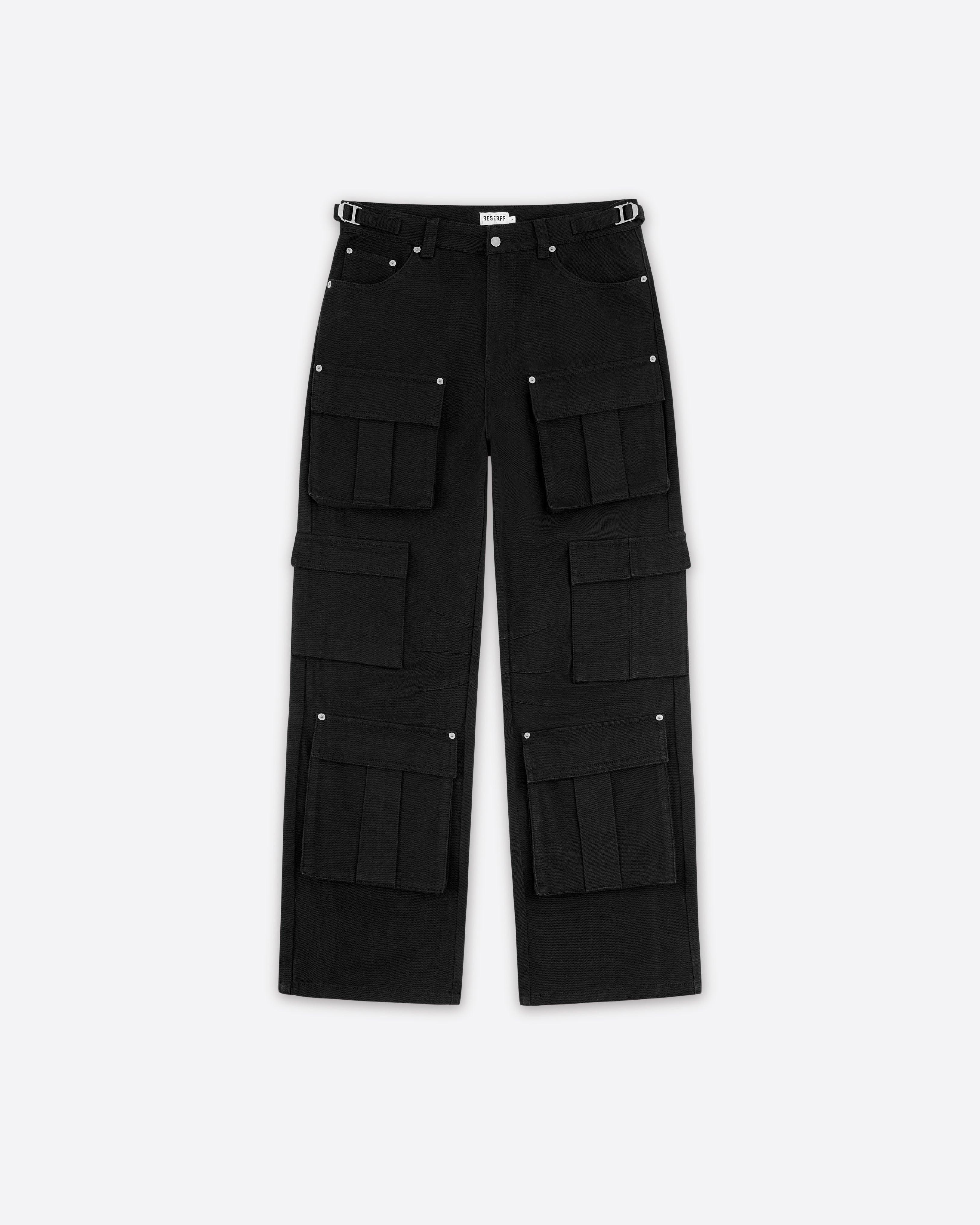 RIVET CARGO THREE DIMENSIONAL MULTI-POCKETS TROUSERS RETRO GRAY - RESERFF   RIVET CARGO THREE DIMENSIONAL MULTI-POCKETS TROUSERS RETRO GRAY 