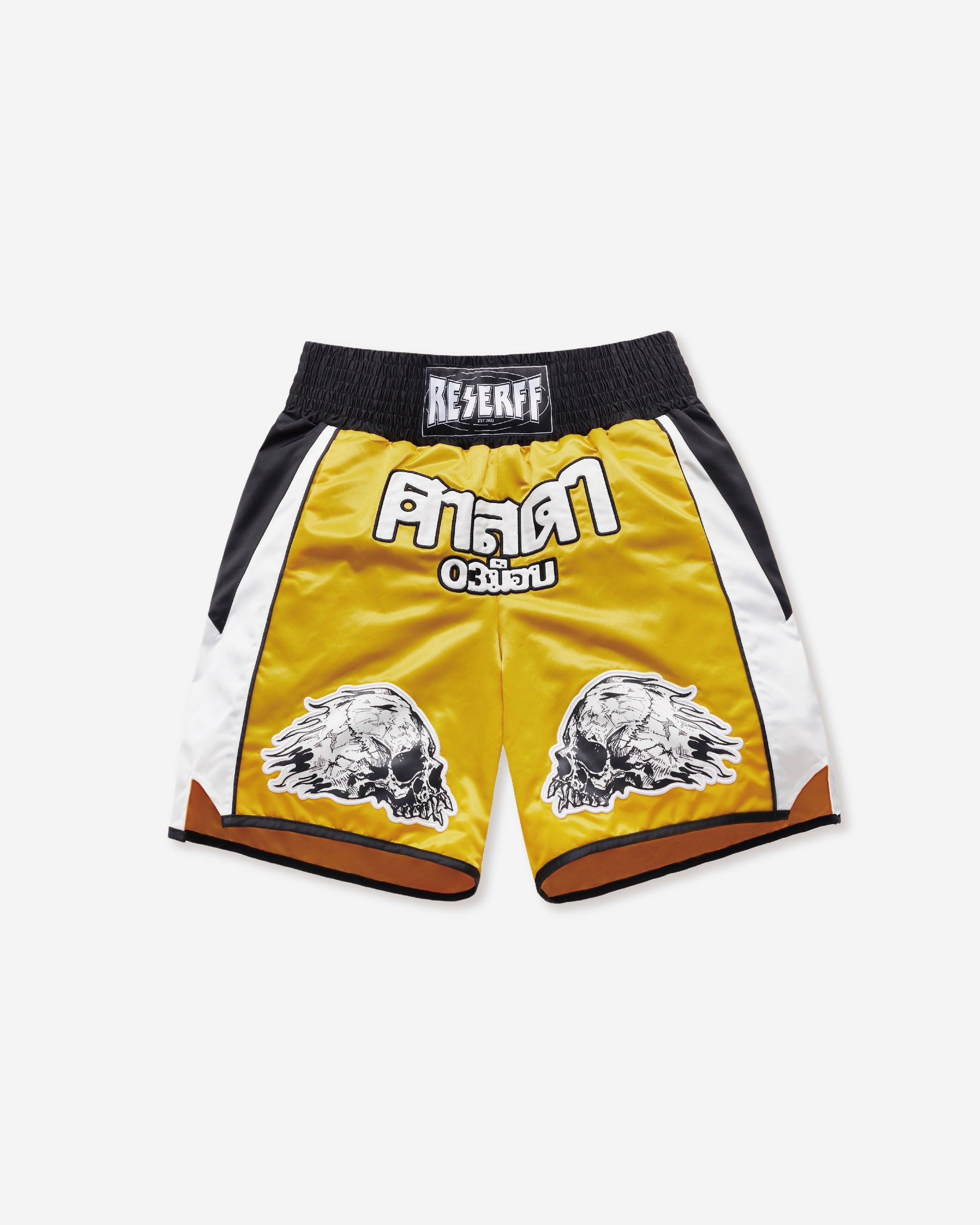 HELL BOXER FROM HELL SHORTS YELLOW - RESERFF   Hell Boxer From Hell Shorts Yellow 