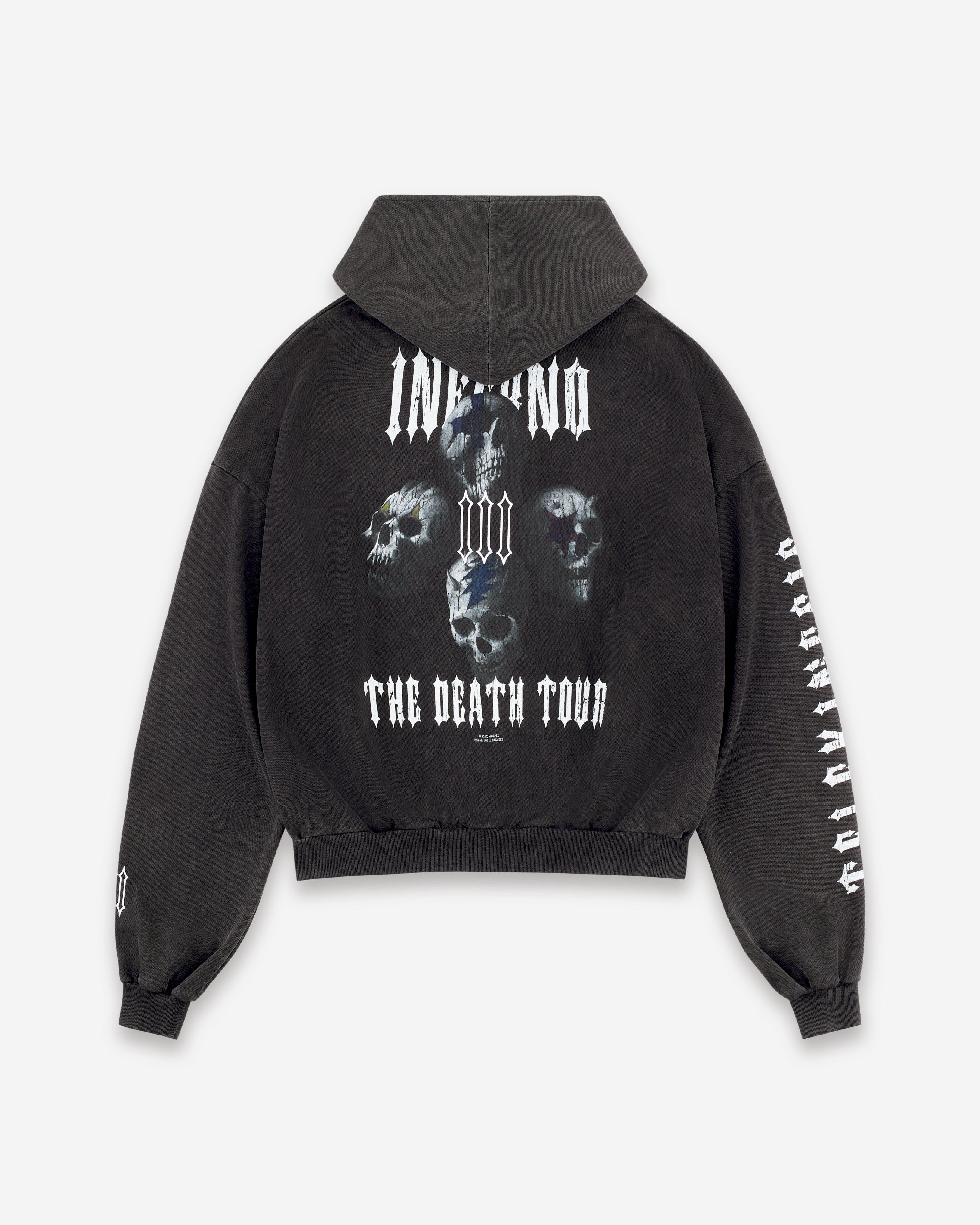 THE DEATH TOURS REBRON SERIES ZIP HOODIE - RESERFF   The Death Tours Rebron Series Zip Hoodie｜Vintage gray 