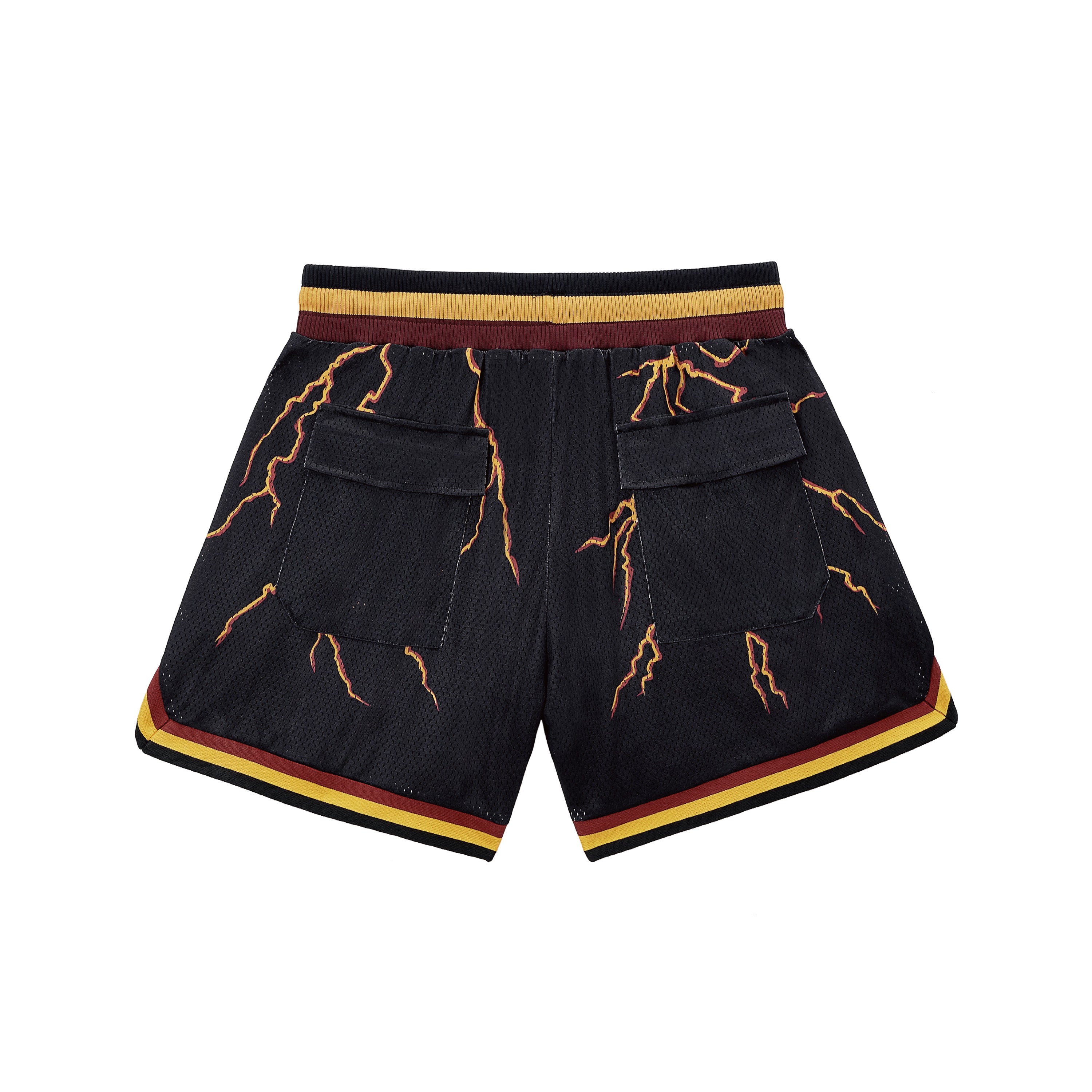 R LIGHTNING MESH SHORTS RETRO BLACK