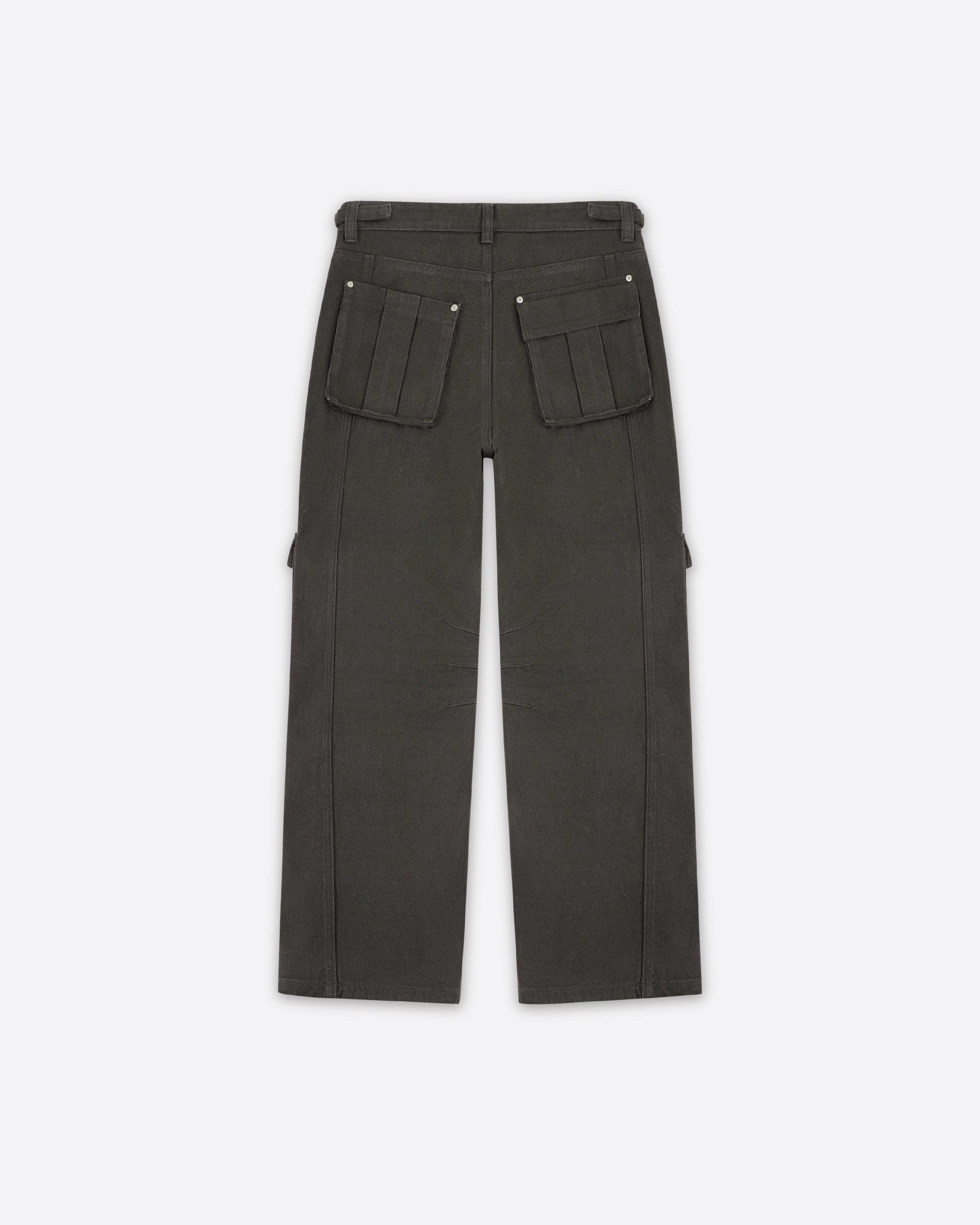 RIVET CARGO THREE DIMENSIONAL MULTI-POCKETS TROUSERS RETRO GRAY - RESERFF   RIVET CARGO THREE DIMENSIONAL MULTI-POCKETS TROUSERS RETRO GRAY 