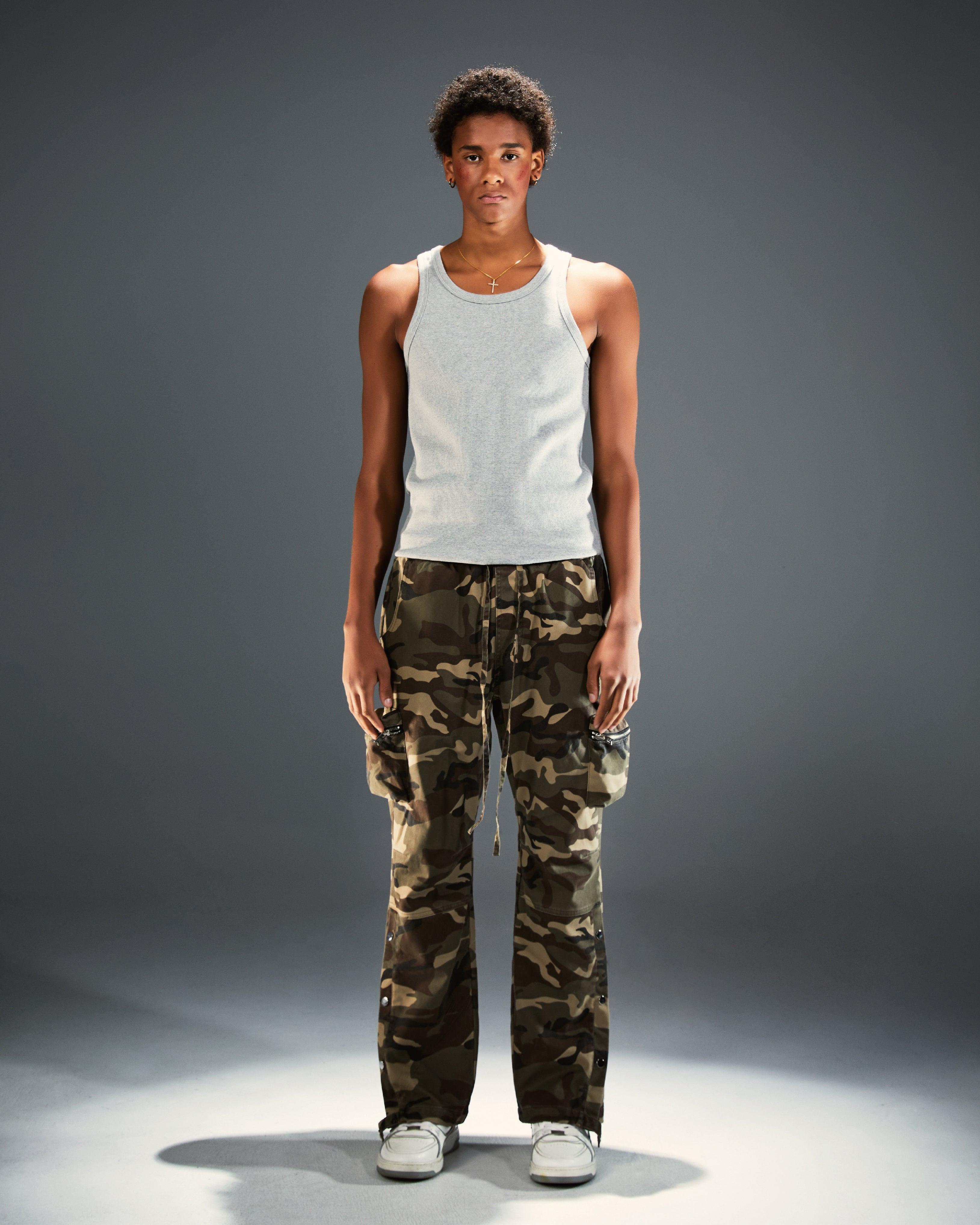 VINTAGE CAMOUFLAGE TROUSERS CAMOUFLAGE GREEN - RESERFF   Vintage Camouflage Trousers Camouflage Green 