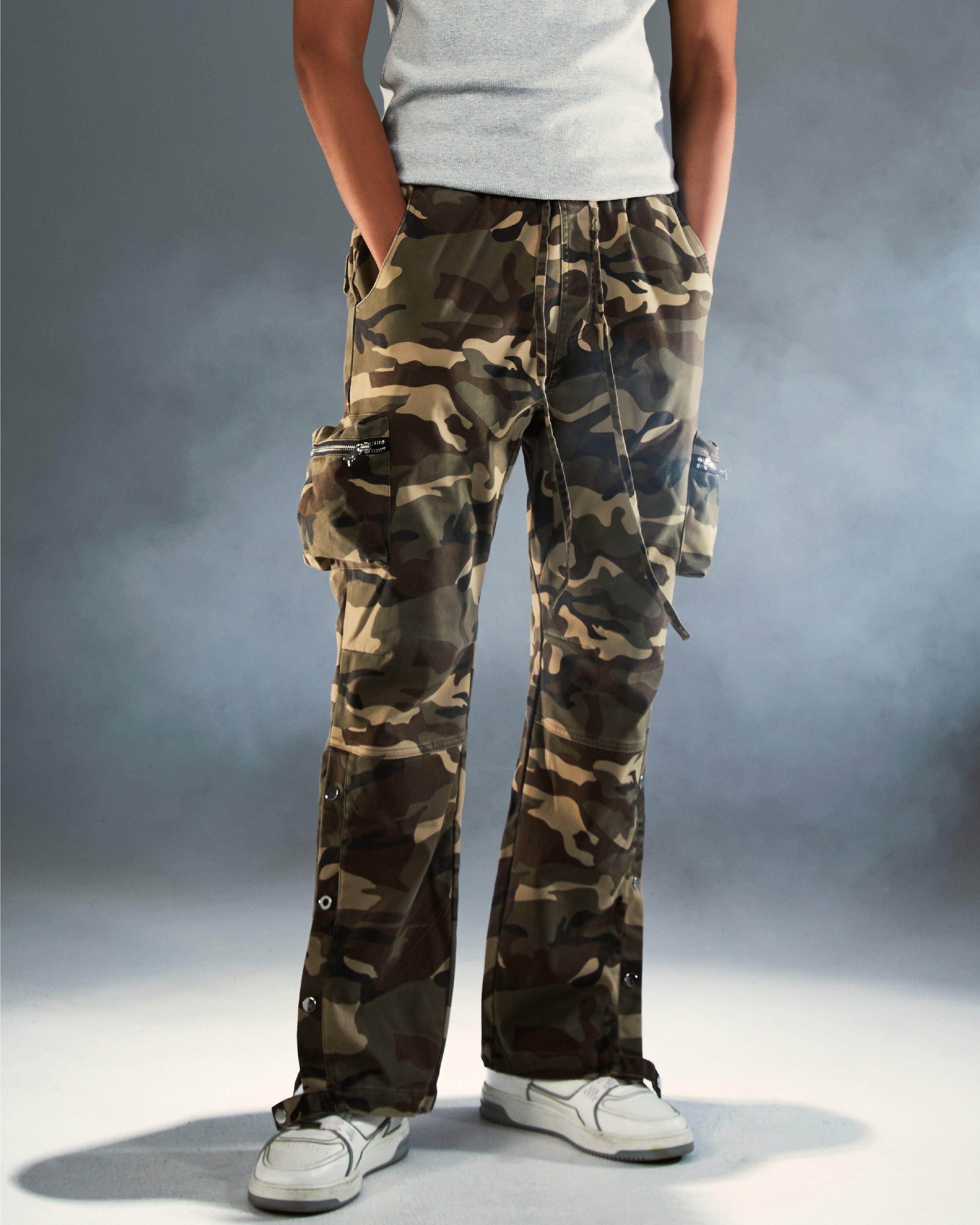 VINTAGE CAMOUFLAGE TROUSERS CAMOUFLAGE GREEN - RESERFF   Vintage Camouflage Trousers Camouflage Green 