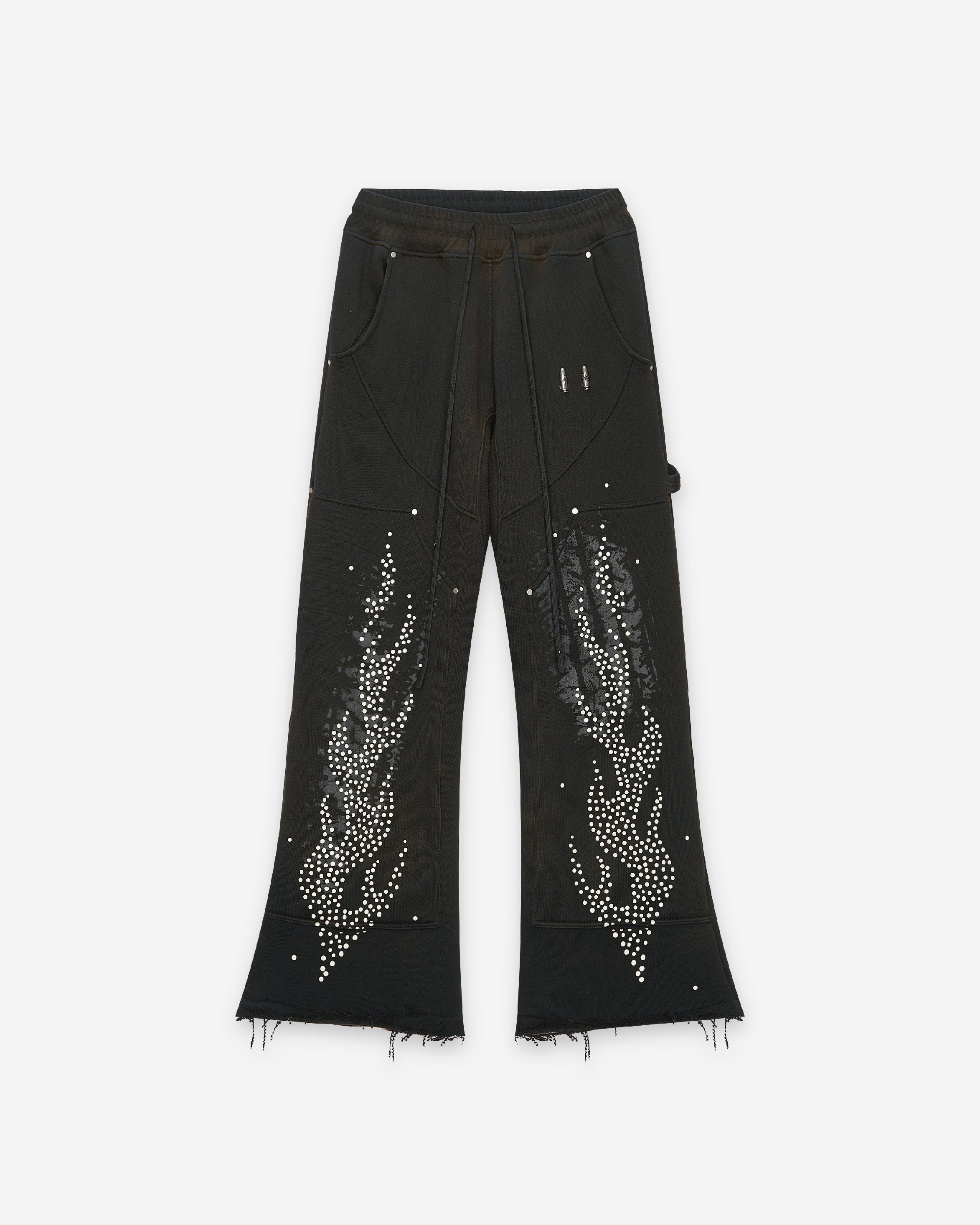 FIRETRAIL MARKS RETRO DISTRESSED DIRTY PRINT HEAVY SWEATPANTS