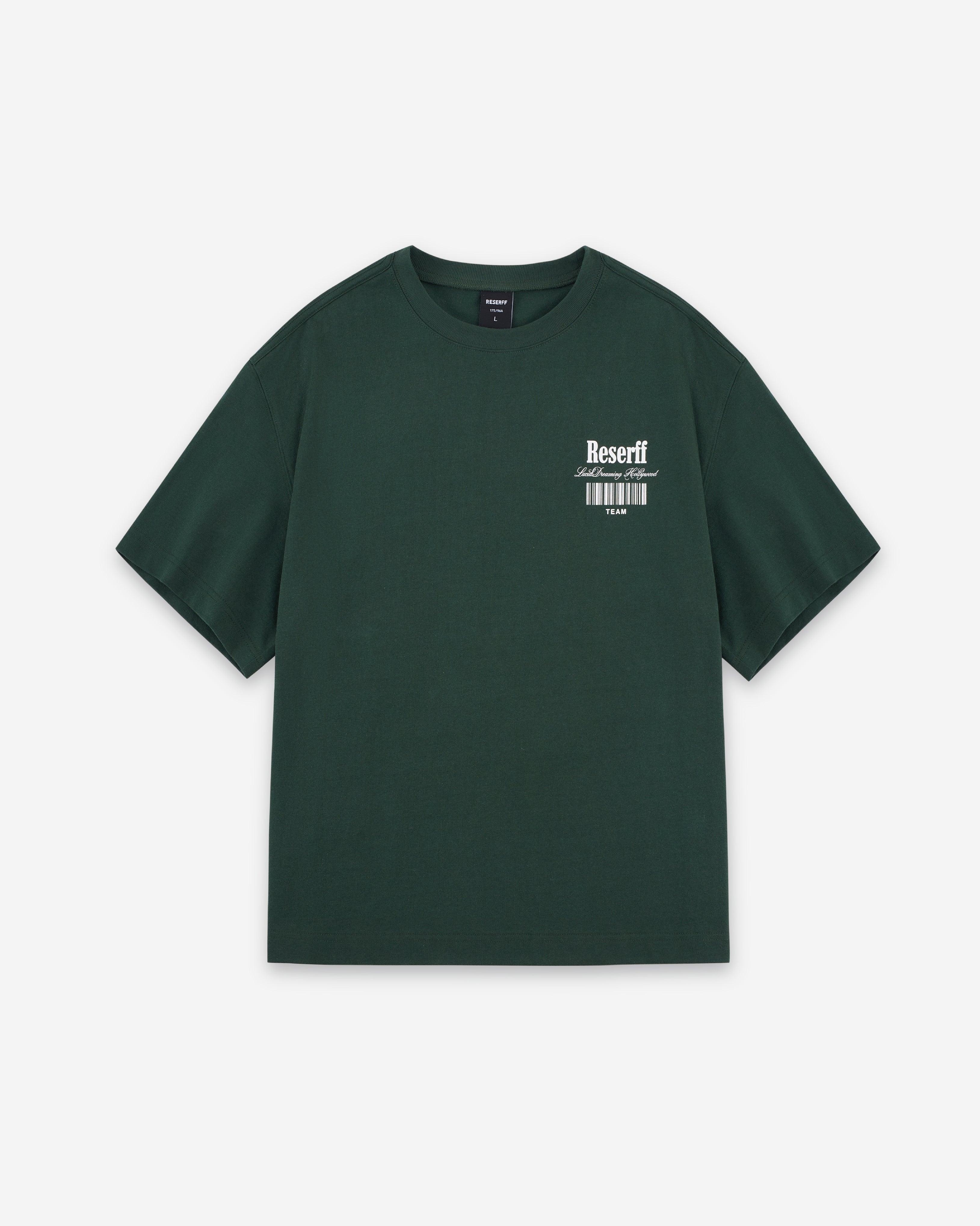 CODE BARCODE PRINTING TEE FOREST GREEN - RESERFF   Code Barcode Printing Tee Forest Green 