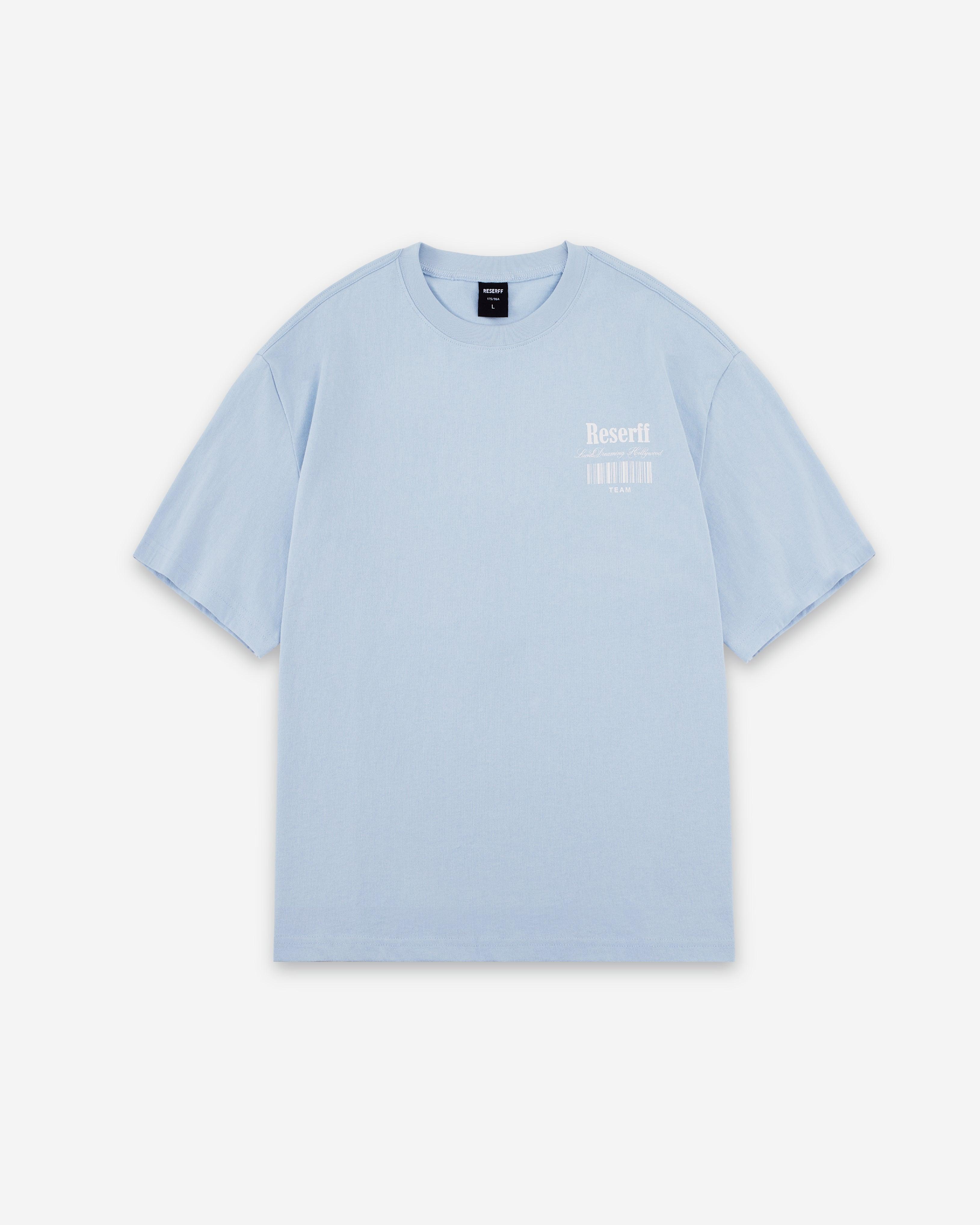 CODE BARCODE PRINTING TEE SKY BLUE - RESERFF   Code Barcode Printing Tee Sky Blue 