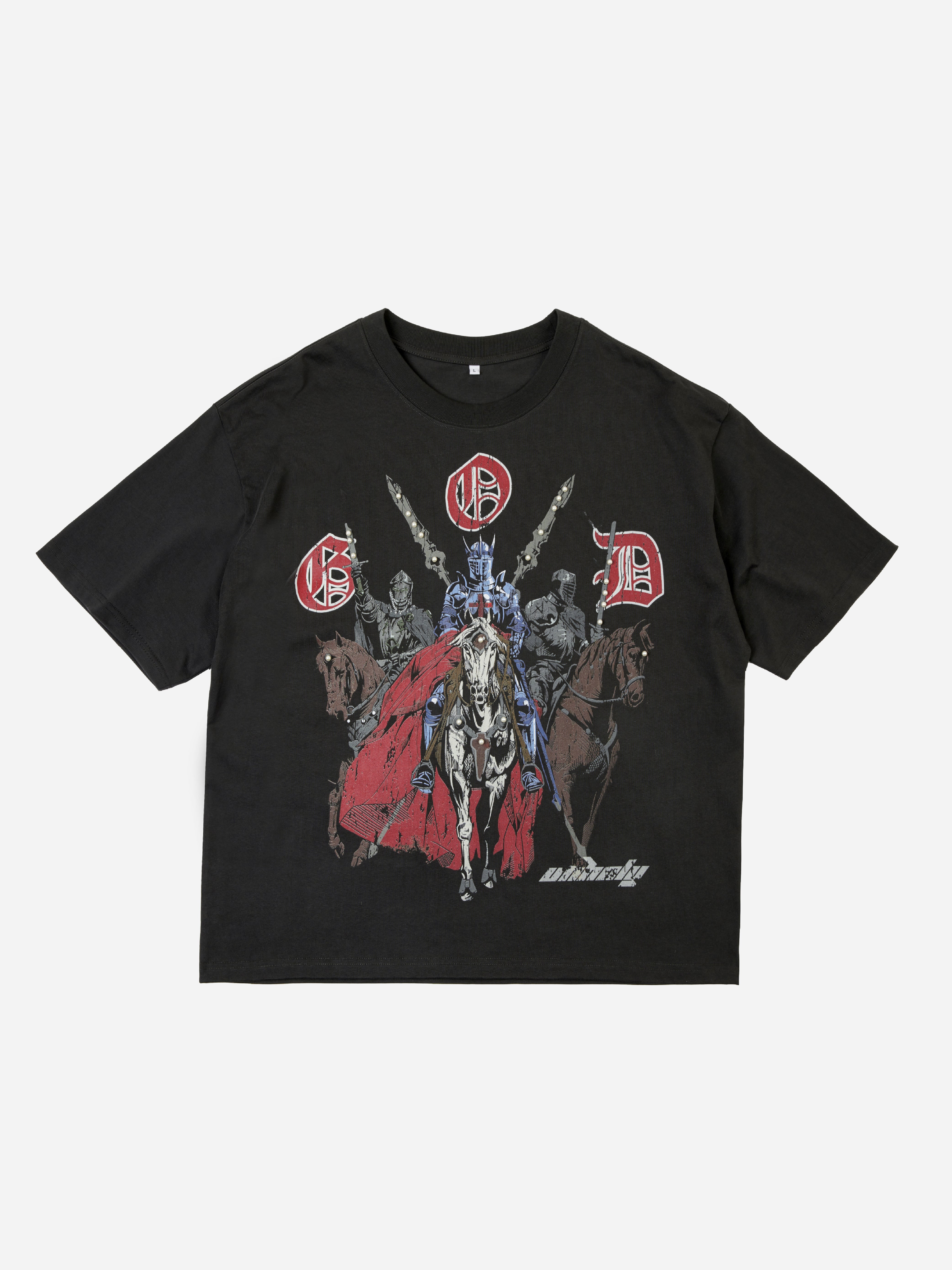 SHADOW KNIGHT 3D PEARL HAND-PAINTED ILLUSTRATION TEES