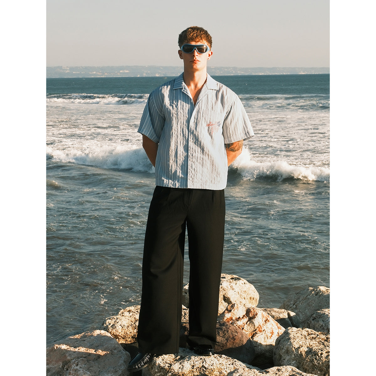 RESERFF Casual Yappies Wool-Lyocell Tailored Trousers, Casual Yuppie Style Smart Casual Pants For Men & Women