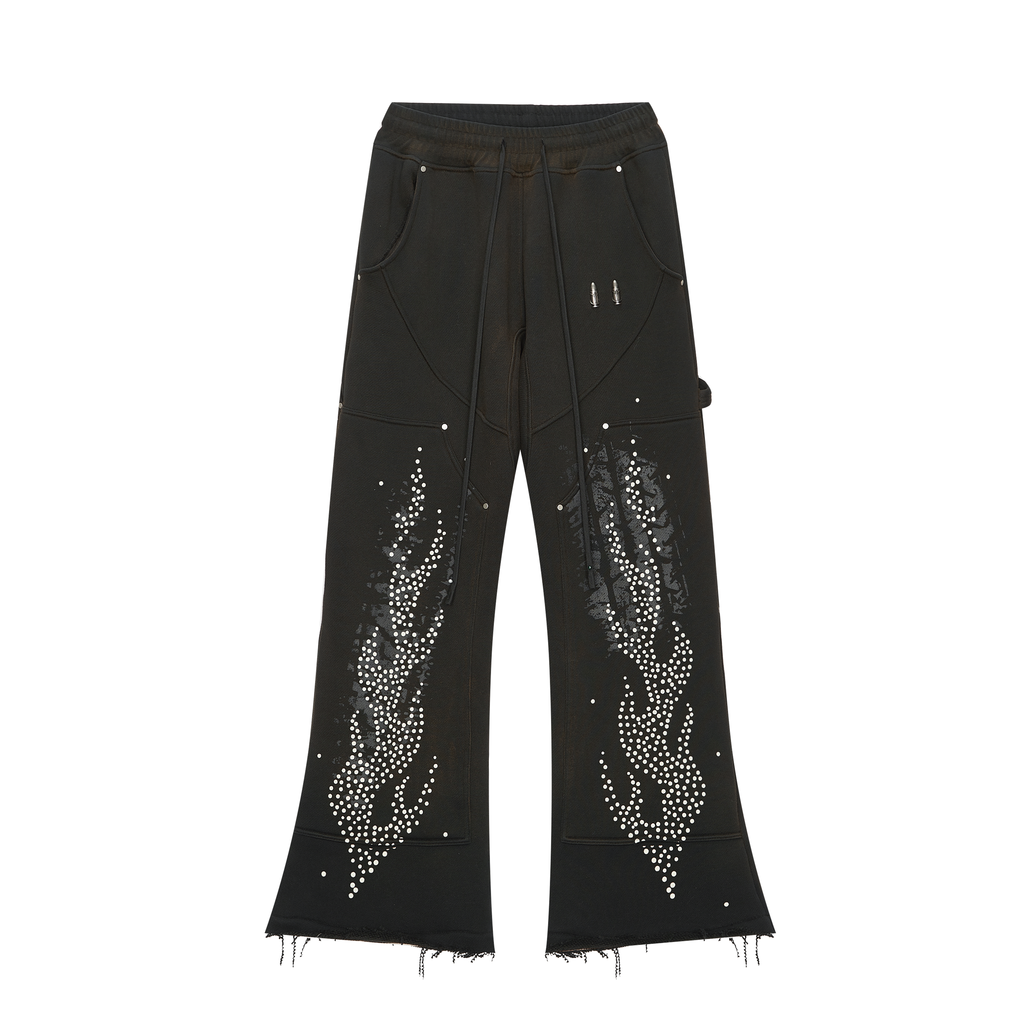 FIRETRAIL MARKS RETRO DISTRESSED DIRTY PRINT HEAVY SWEATPANTS