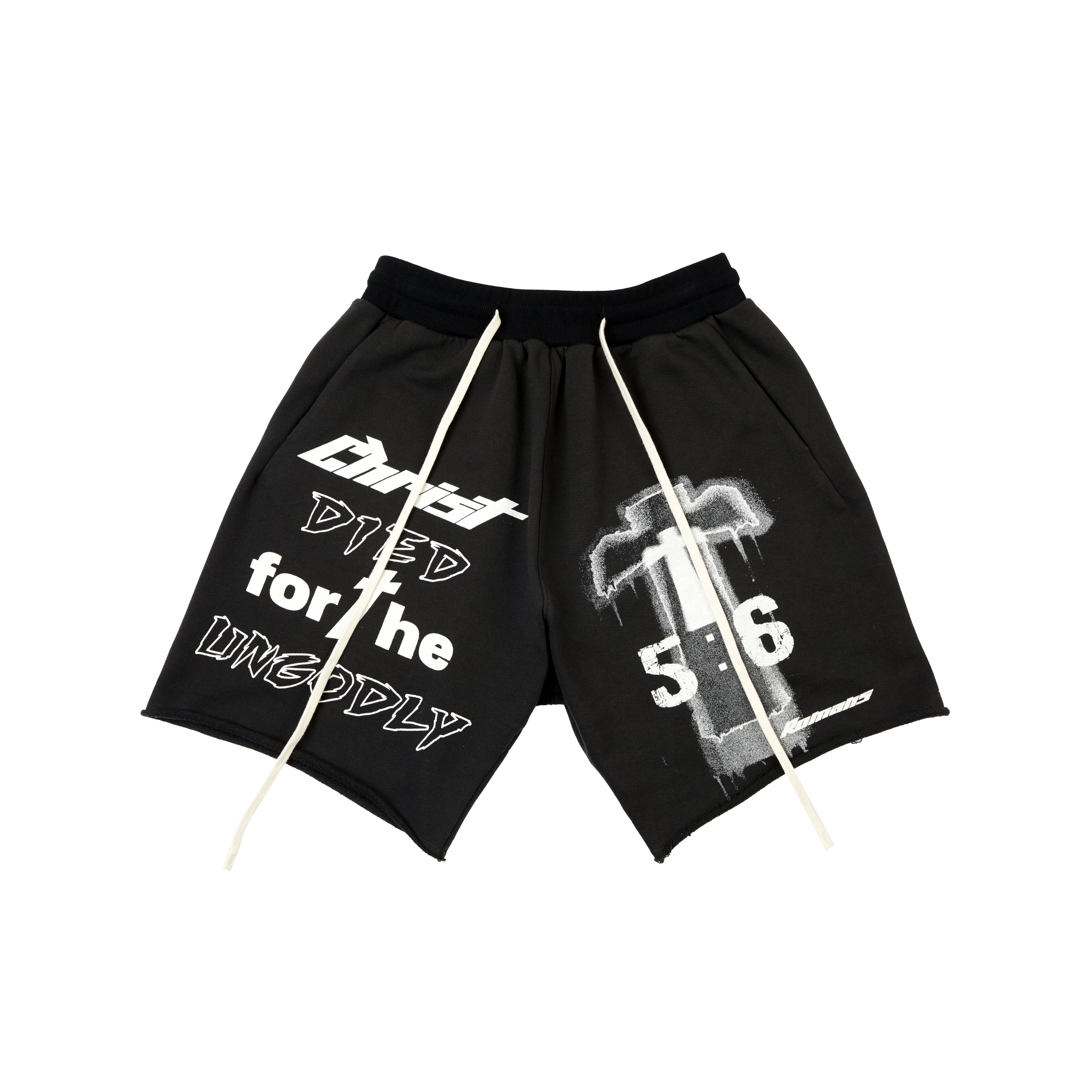 CROSS COVENANT INTERACTIVE ILLUSTRATION CLASSIC SLOGAN SHORTS