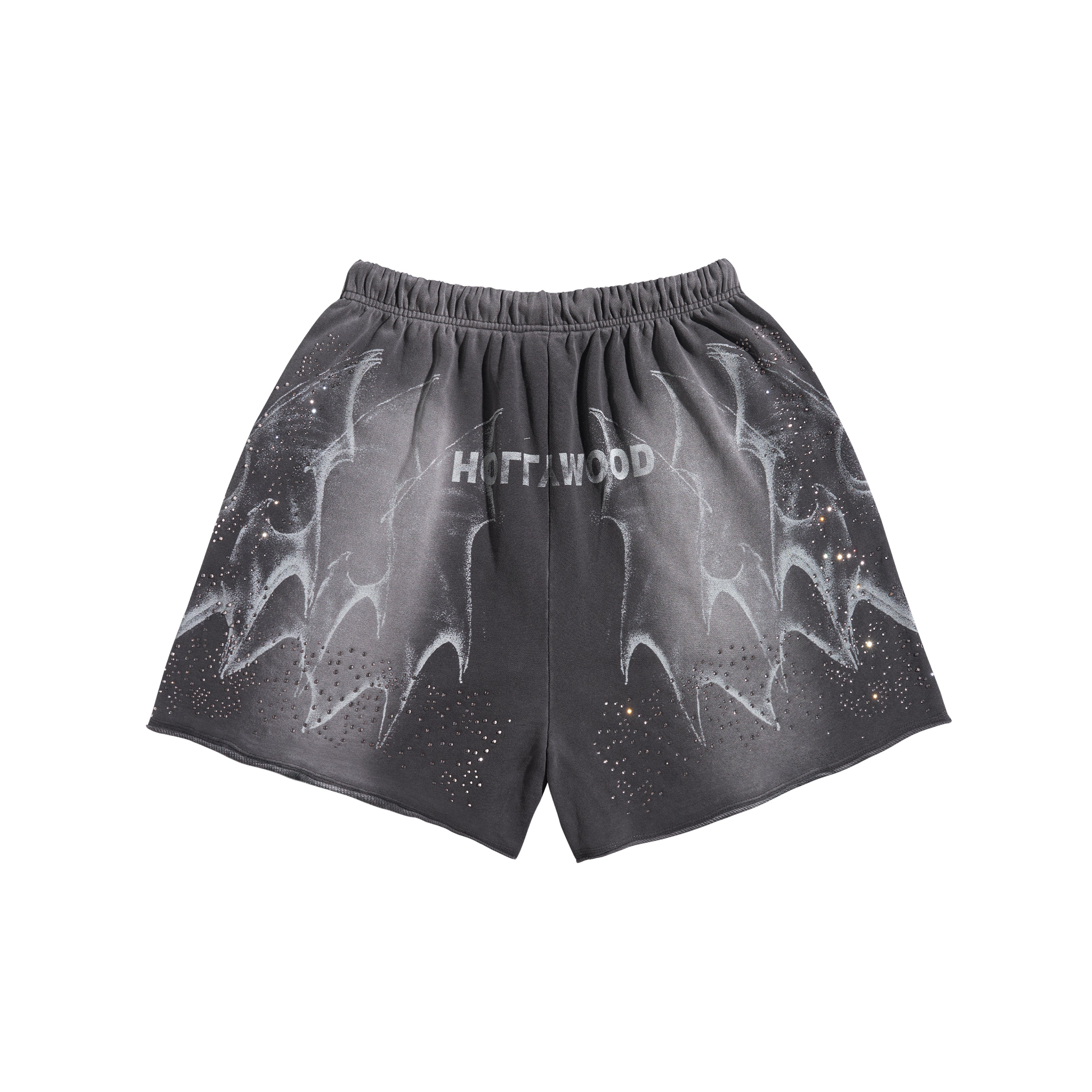 STARLIGHT MAGIC WINGS 3D DiaIAMOND RETRO HAND-PAINTED VINTAGE SILHOUETTE SHORTS