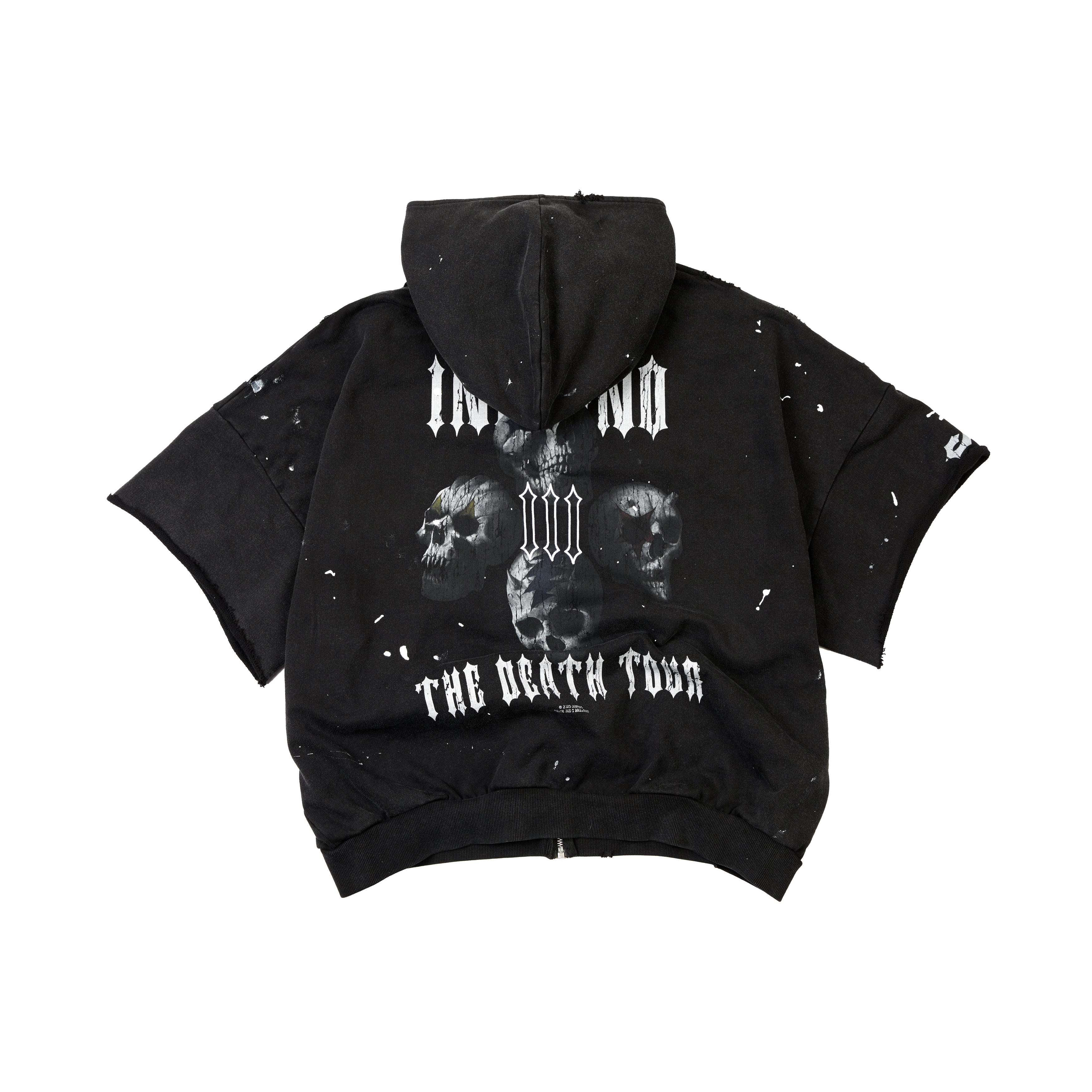 ENDLESS SKELETON INK SPLASH DESTRUCTION THREE-DIMENSIONAL PRINT BOXING HOODIE