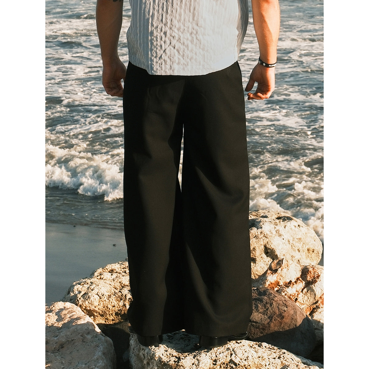 RESERFF Casual Yappies Wool-Lyocell Tailored Trousers, Casual Yuppie Style Smart Casual Pants For Men & Women