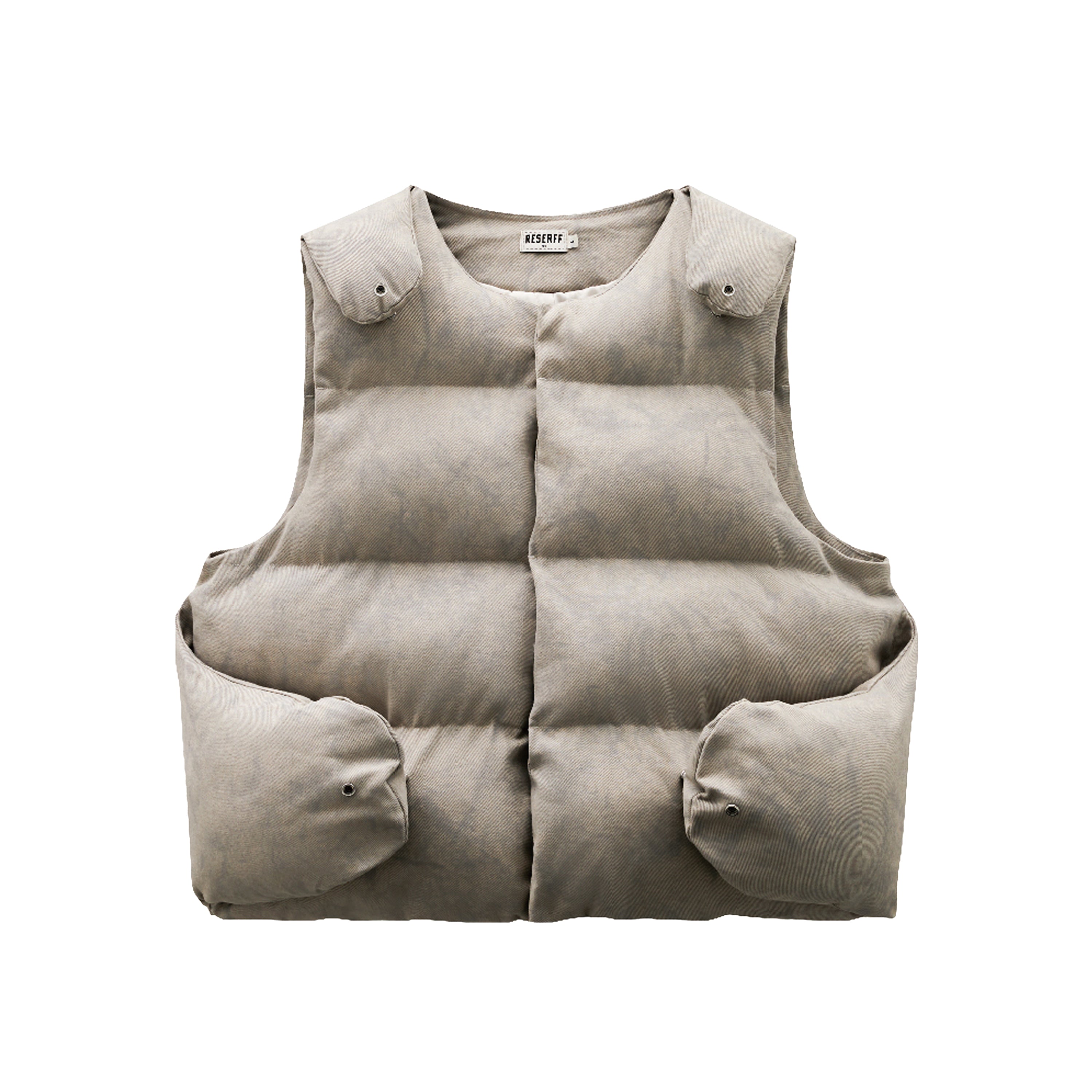 WINGS 3M THINSULATE COTTON-FILLED WING VEST RICE WHITE GRAY