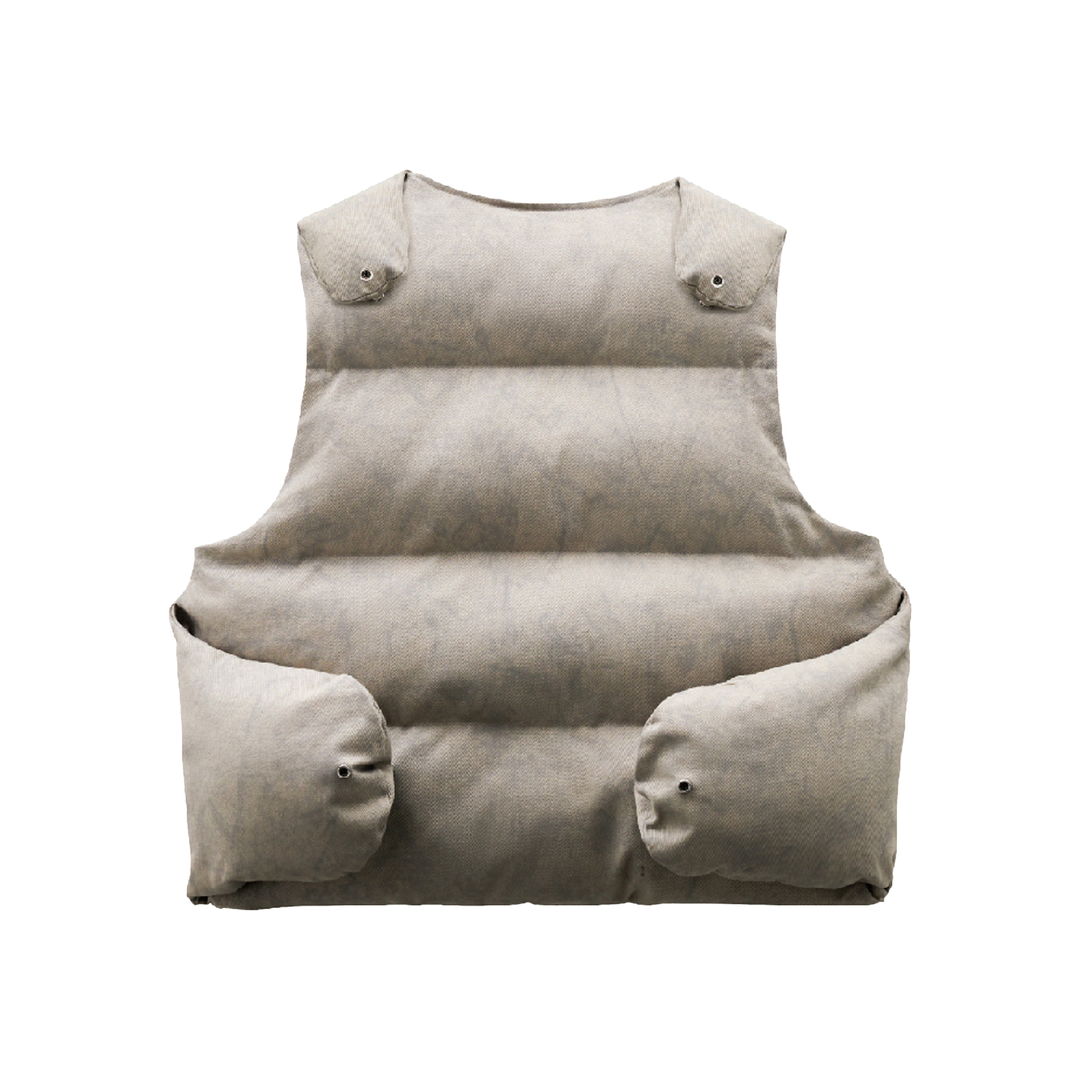 WINGS 3M THINSULATE COTTON-FILLED WING VEST RICE WHITE GRAY