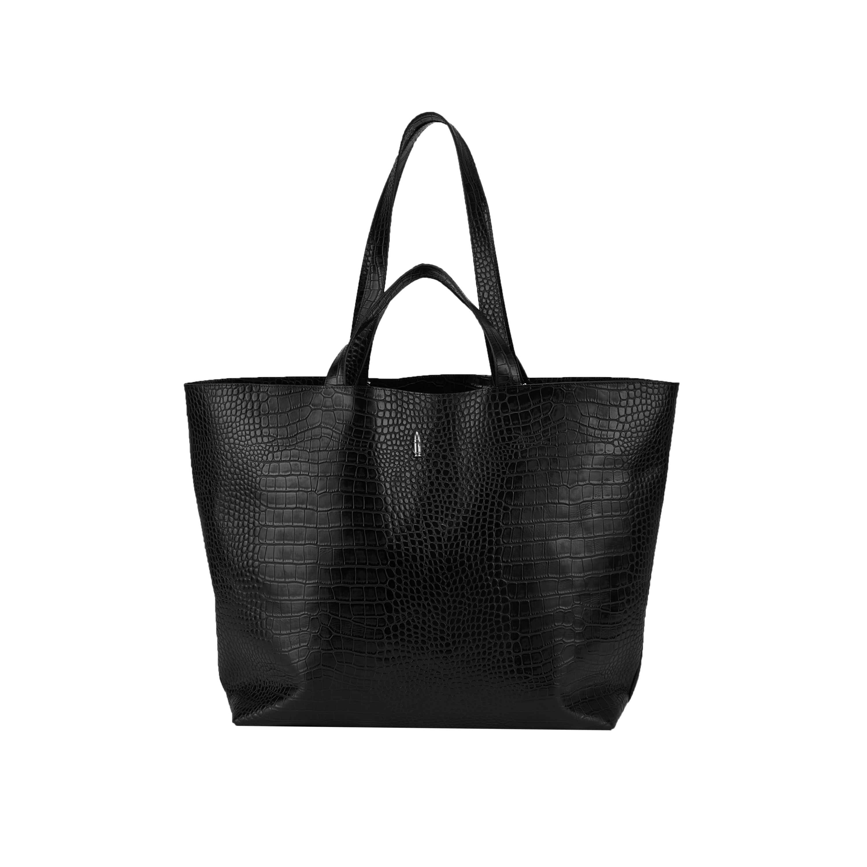 BULLET TOT HANDMADE CUSTOM METAL SHOULDER BAG OBSIDIAN BLACK
