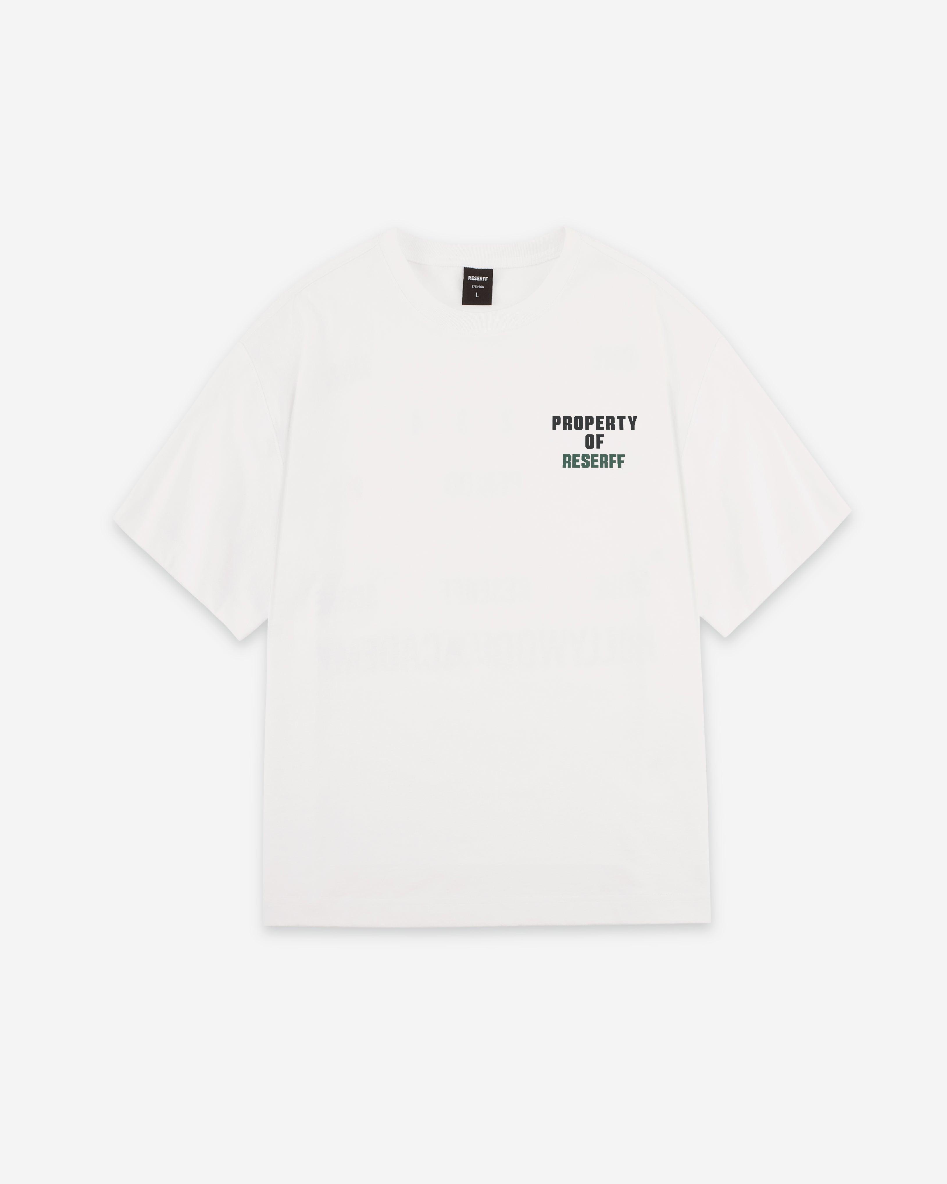 PROPERTY OF RESRFF PRINTING TEE WHITE AND GREEN - RESERFF   PROPERTY OF RESRFF PRINTING TEE WHITE AND GREEN 