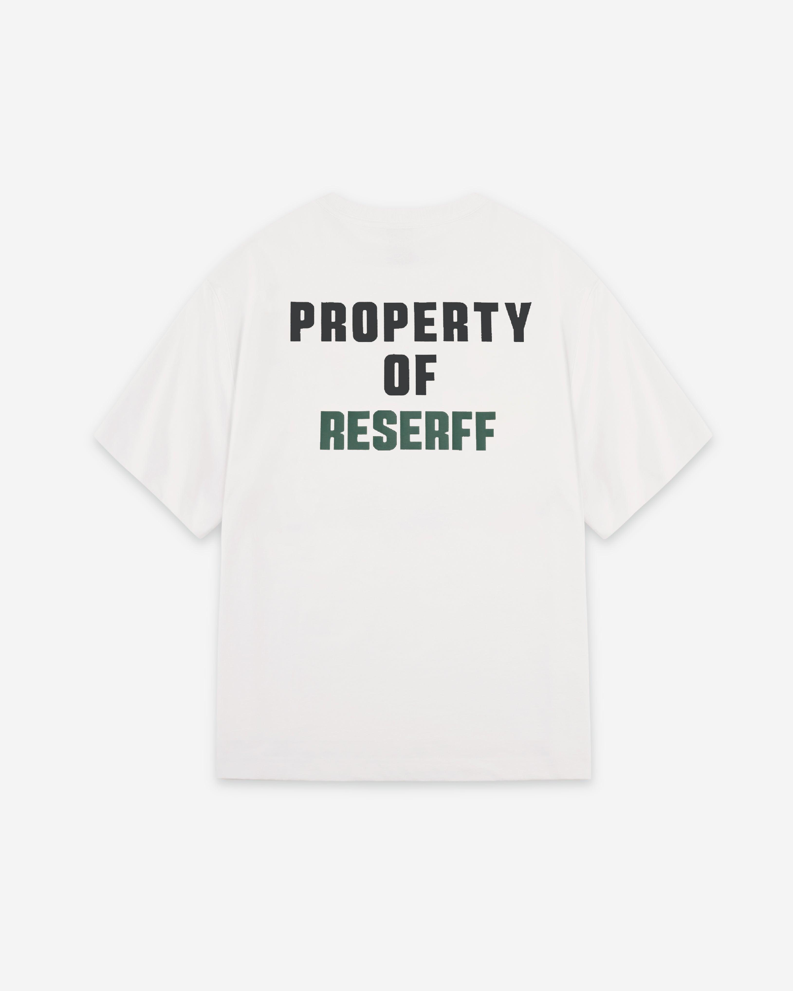 PROPERTY OF RESRFF PRINTING TEE WHITE AND GREEN - RESERFF   PROPERTY OF RESRFF PRINTING TEE WHITE AND GREEN 