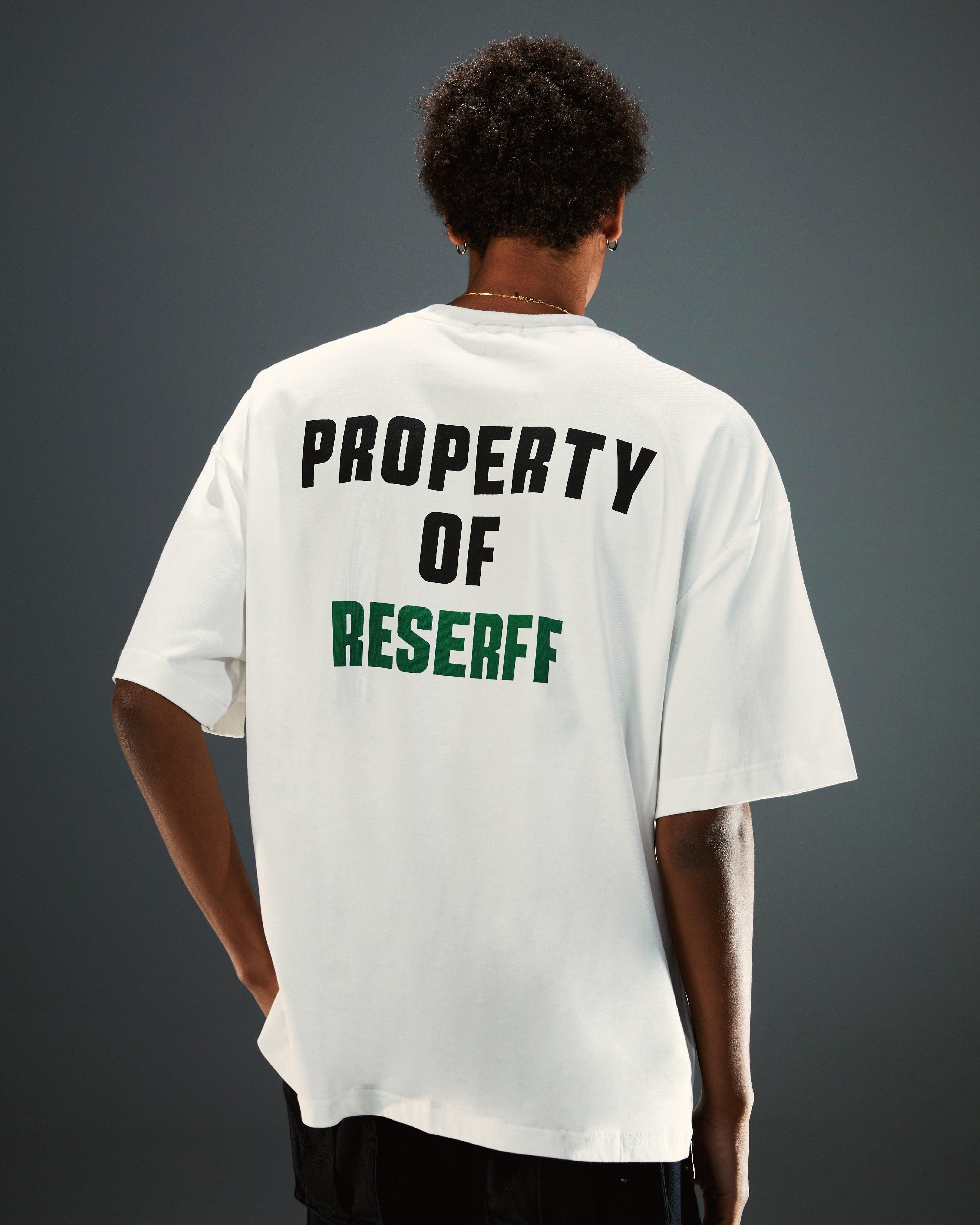 PROPERTY OF RESRFF PRINTING TEE WHITE AND GREEN - RESERFF   PROPERTY OF RESRFF PRINTING TEE WHITE AND GREEN 