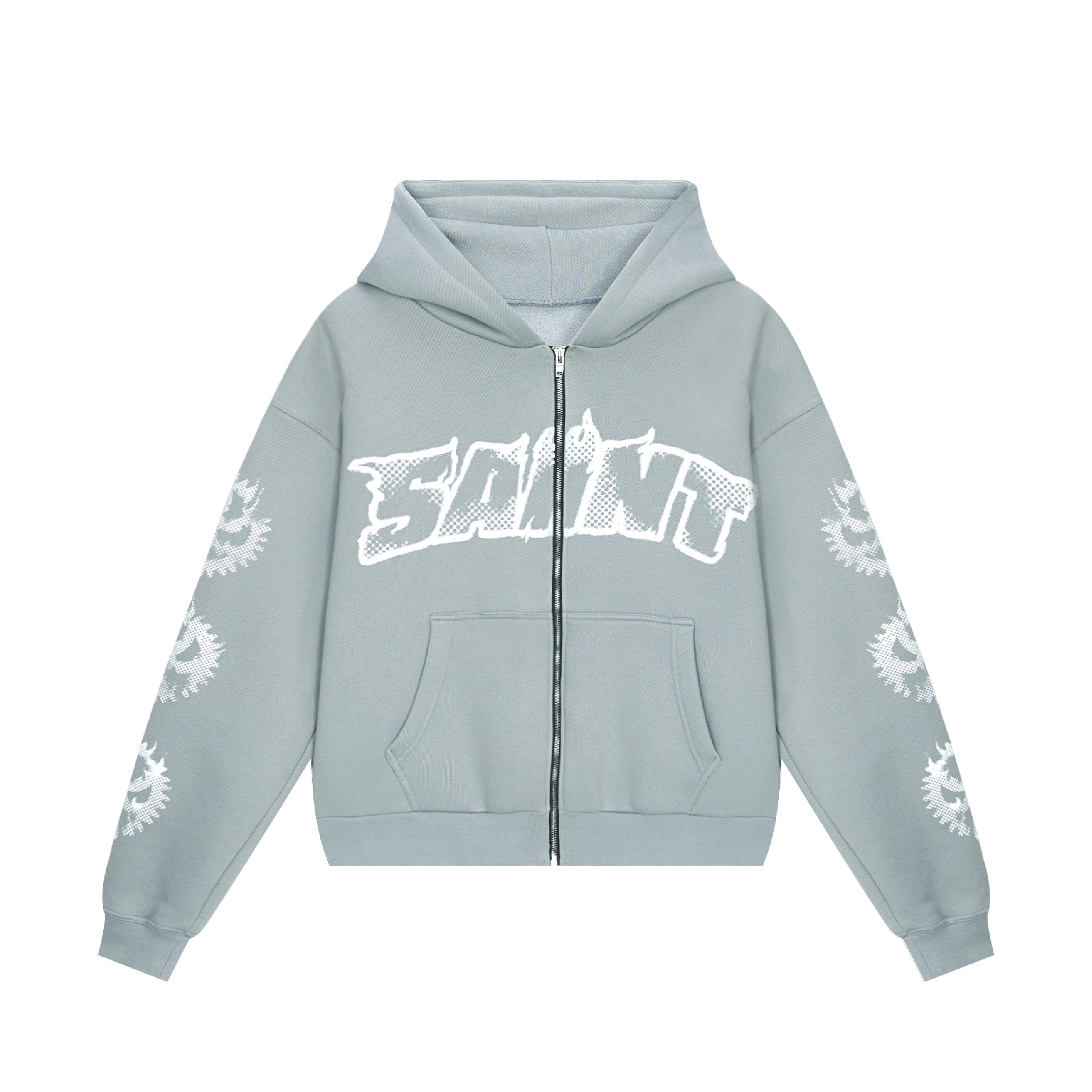 NIGHTFOG ENGINE 485G HEAVY WASHED VELVET ZIPPER HOODED SWEATSHIRT
